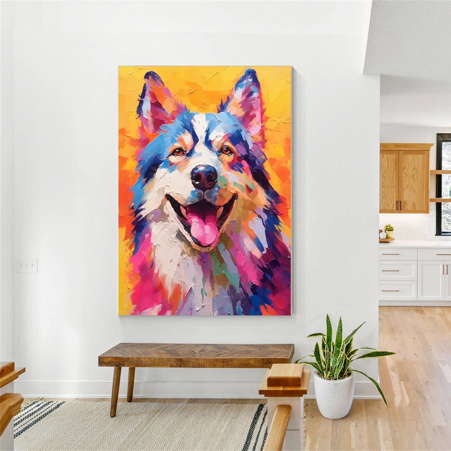 Abstract Animal Dog Wall Art #AL112