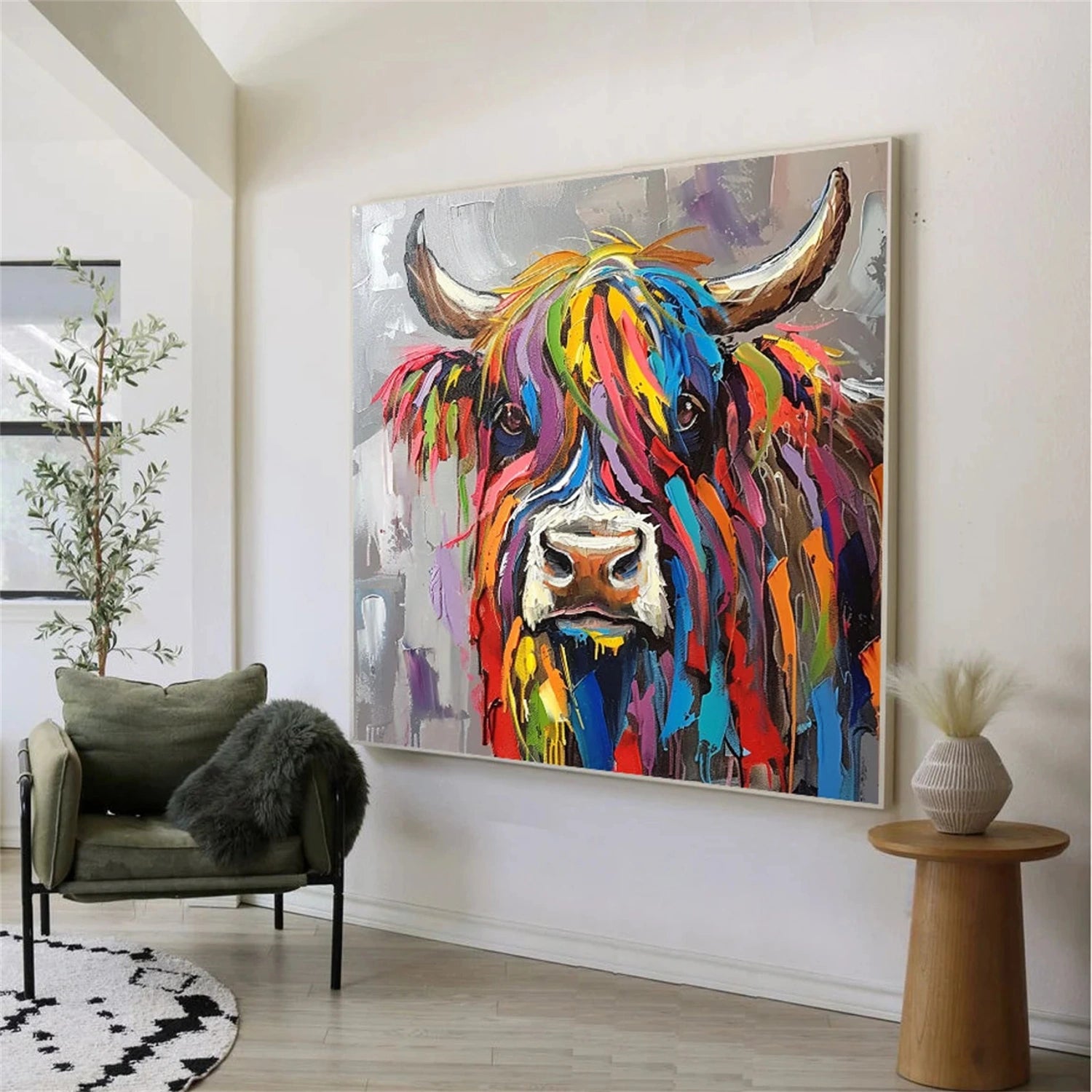 Colorful Abstract Animal Wall Art #AL089