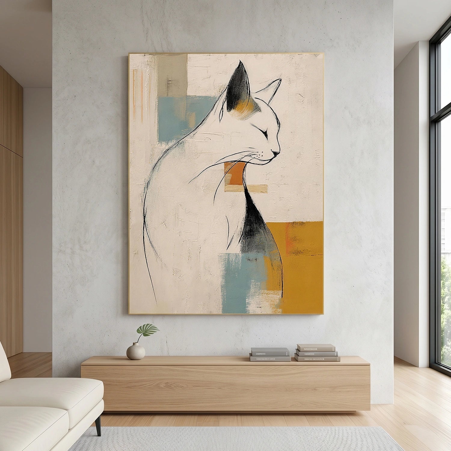 Abstract Animal Cat Wall Art #AL208