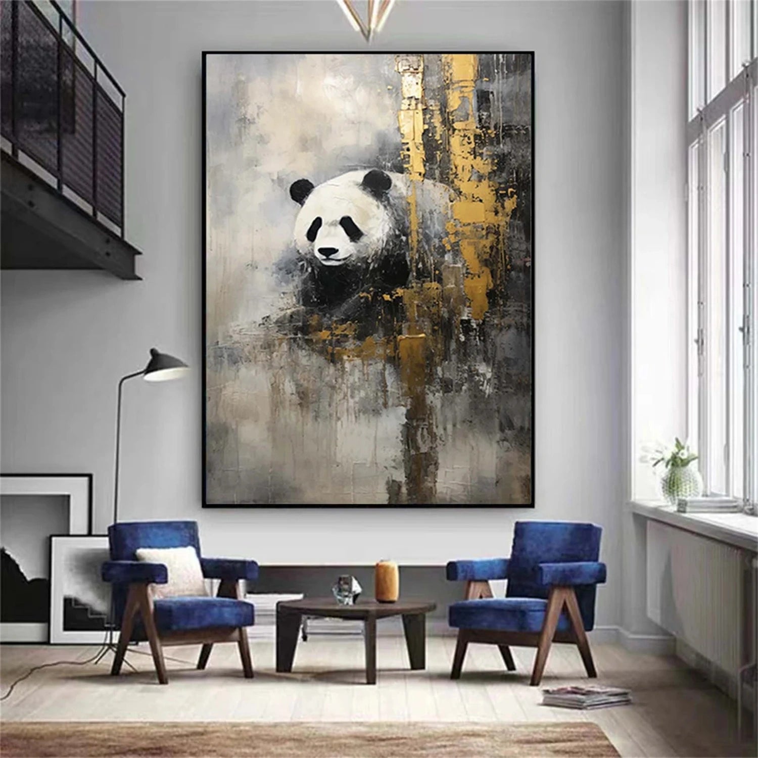 Black and White Abstract Animal Wall Art #AL065