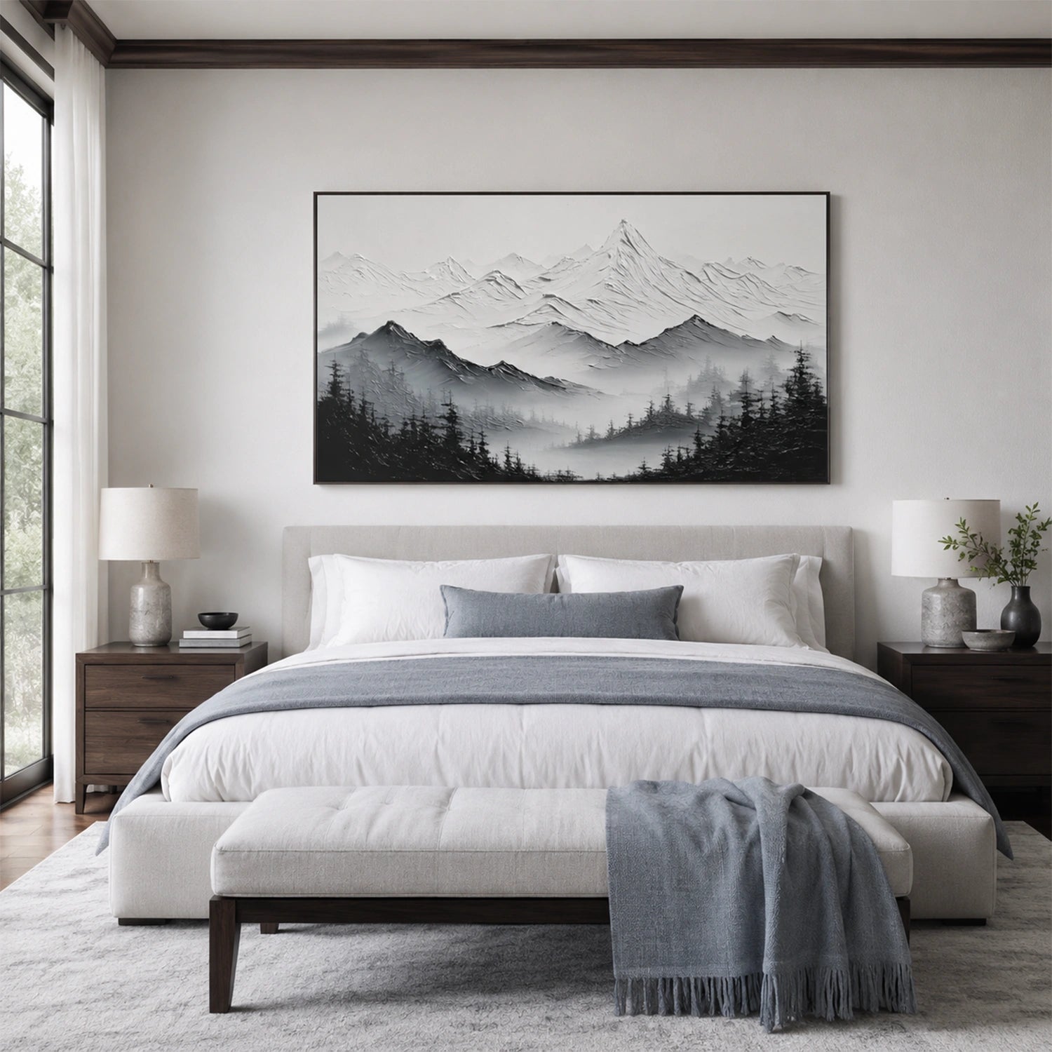 Abstract Mountain Canvas Art #MM416