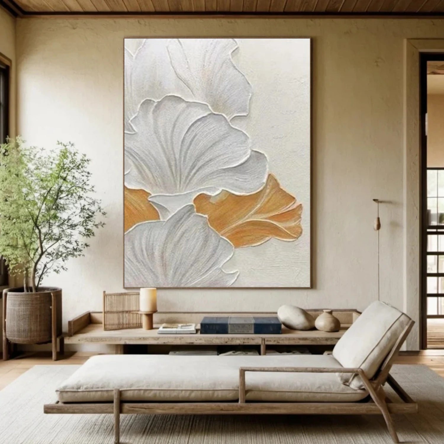 Flower & Tree Abstract Textured Wall Art #ML230