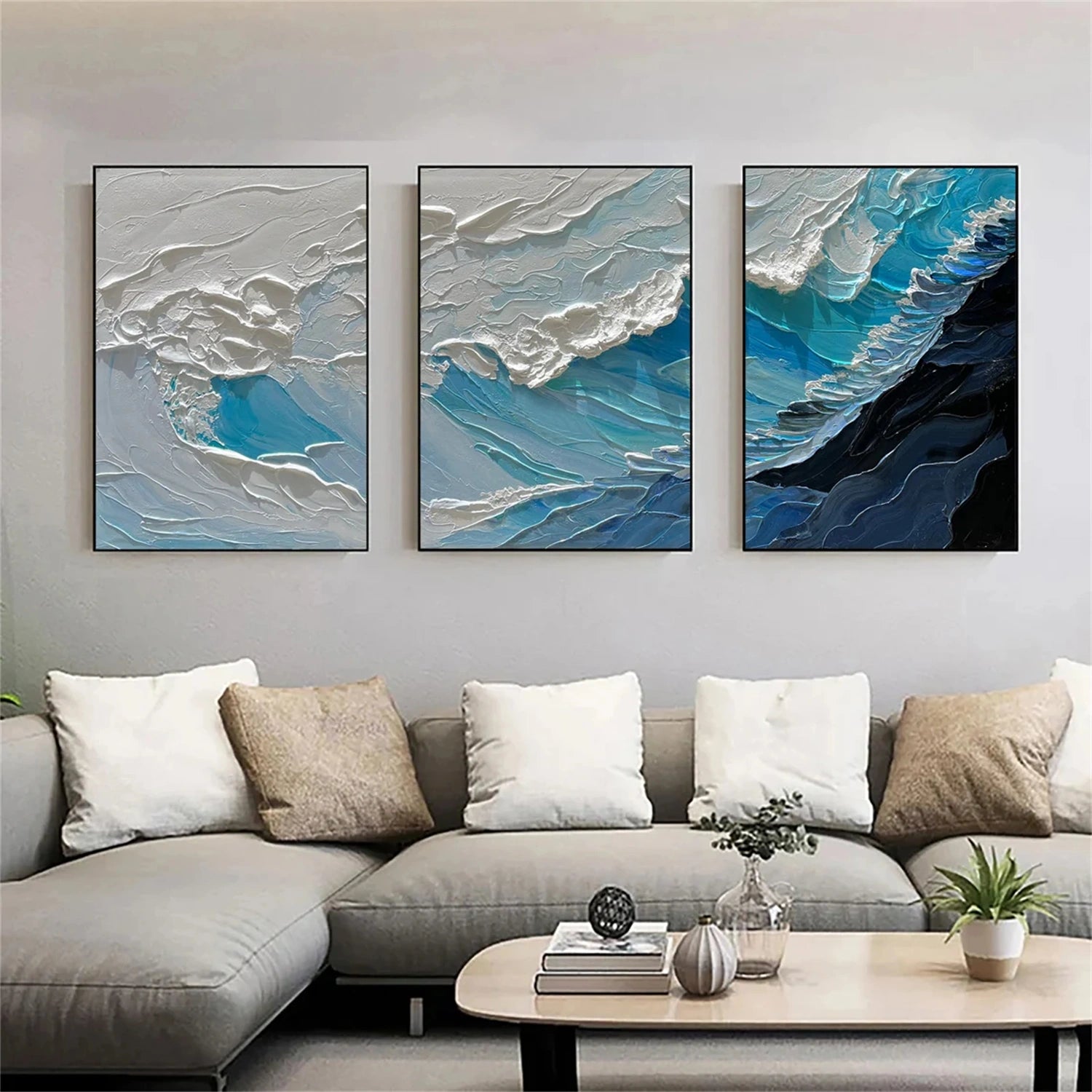 Minimalist Sea & Sky Art  Set of 3#MS077