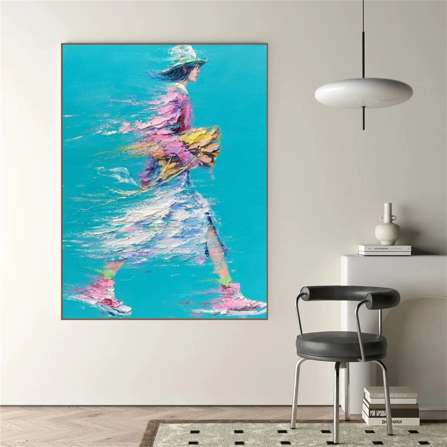 Abstract Portrait Textured Wall Art #AP072