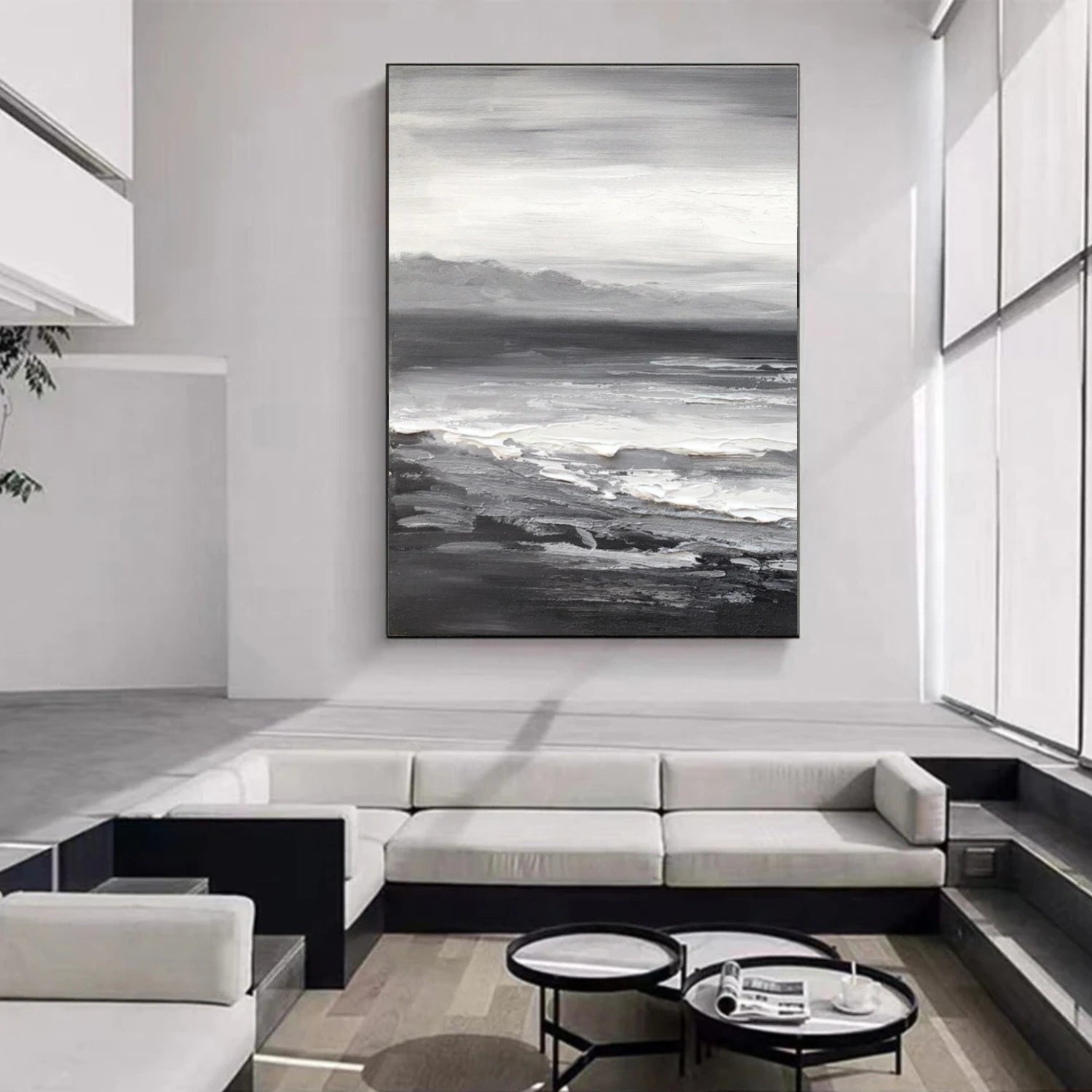 Sea & Sky Abstract Textured Wall Art #MS176