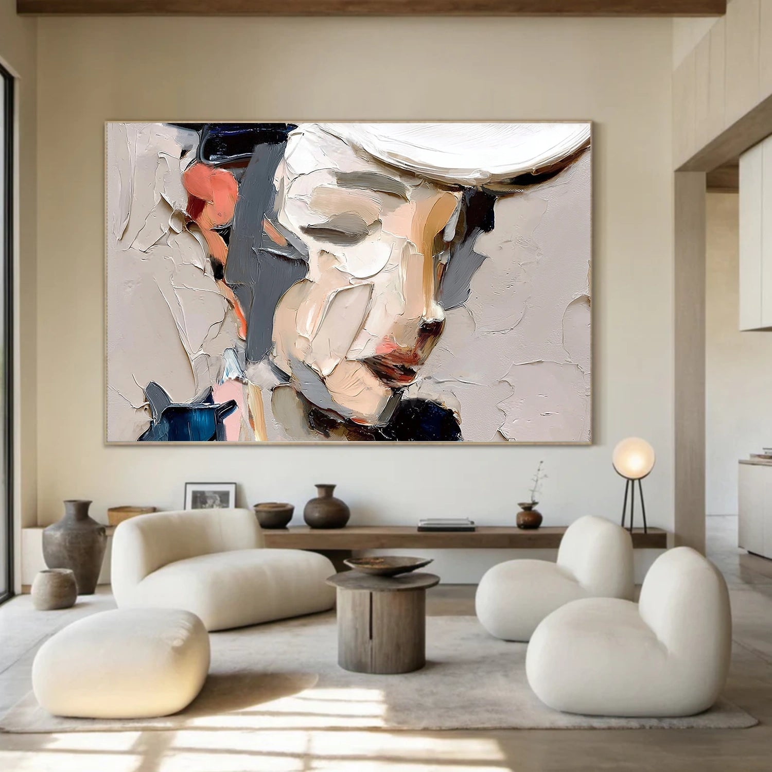 Abstract Portrait Textured Wall Art #AP123