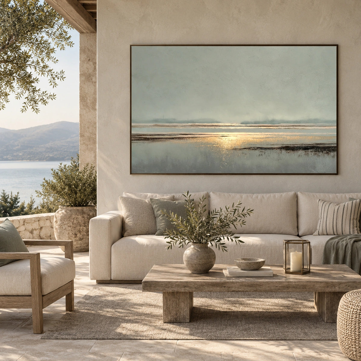 Sea & Sky Abstract Wall Art #MS370