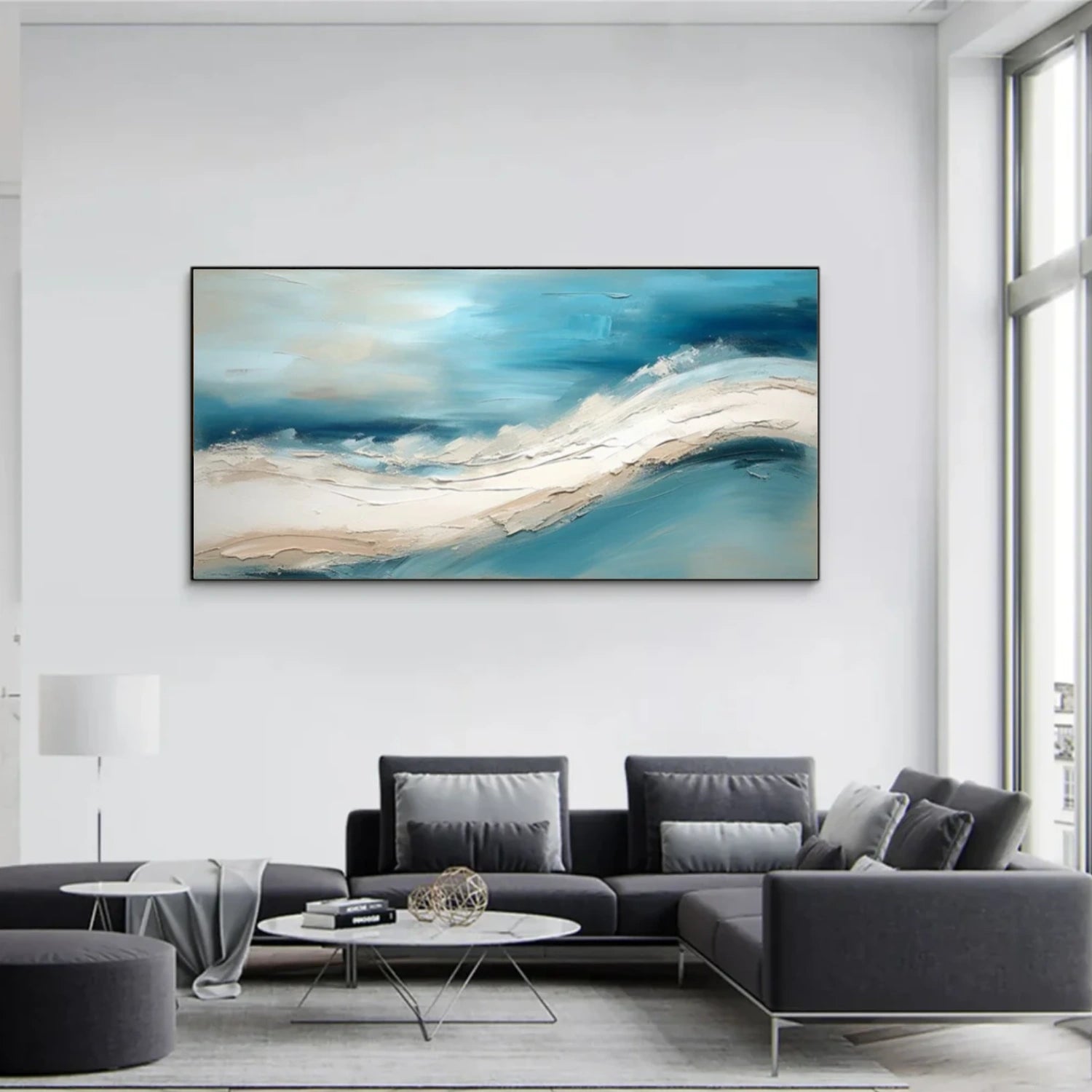 Sea & Sky Abstract Textured Wall Art #MS179