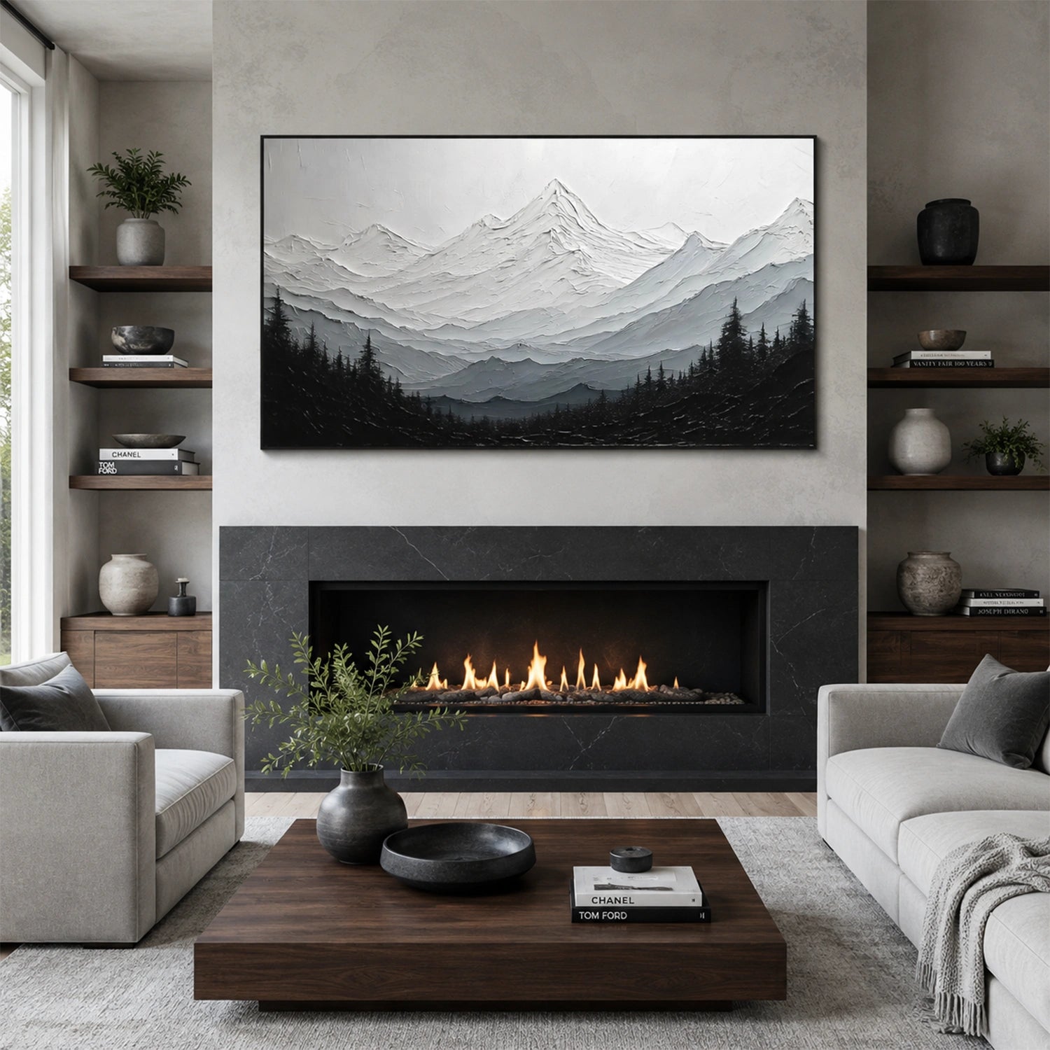 Abstract Mountain Canvas Art #MM415