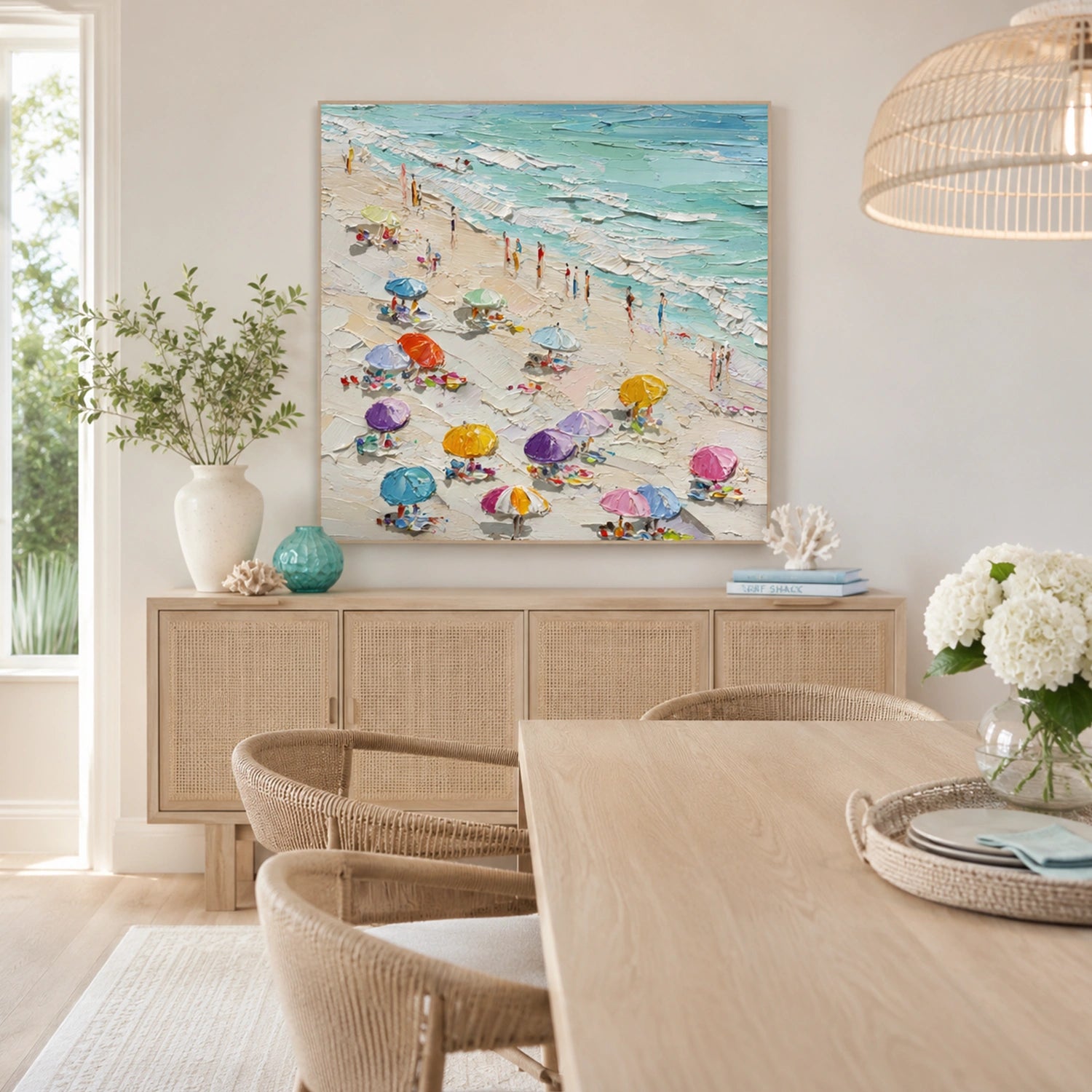 Sea & Sky Abstract Textured Wall Art #MS325