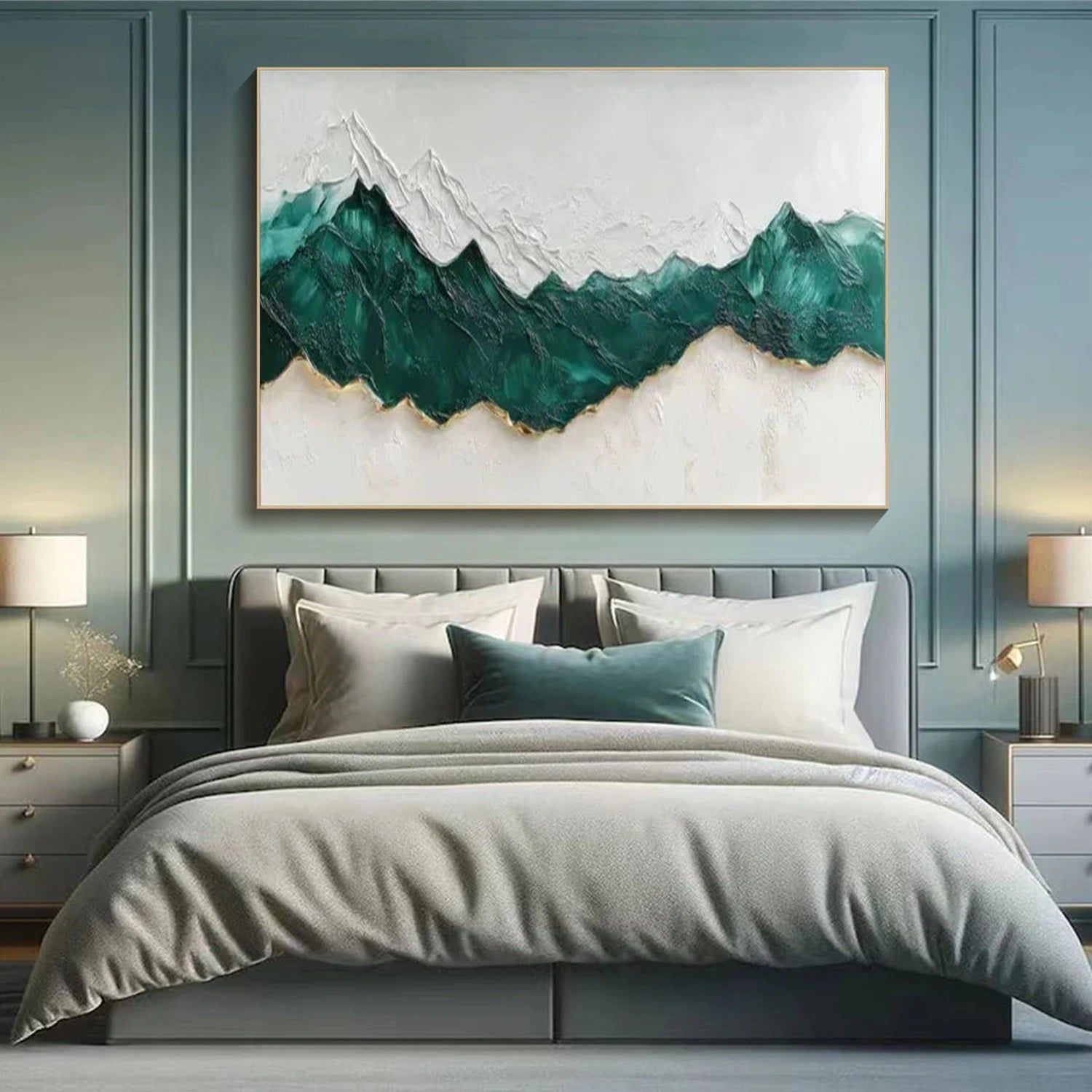 Minimalist Mountain Textured Canvas Art #MM322