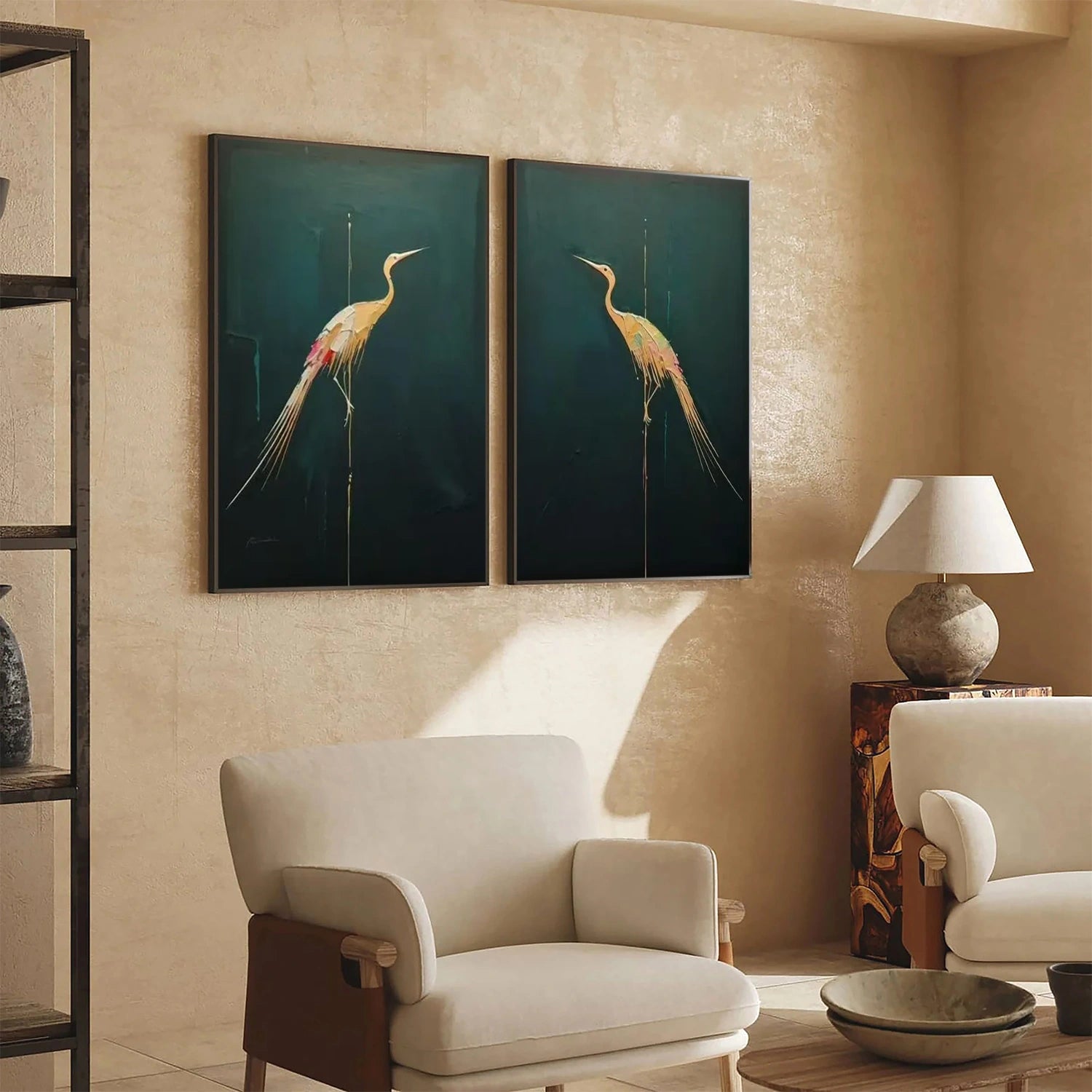 Abstract Animal Wall Art Set of 2 #AL152