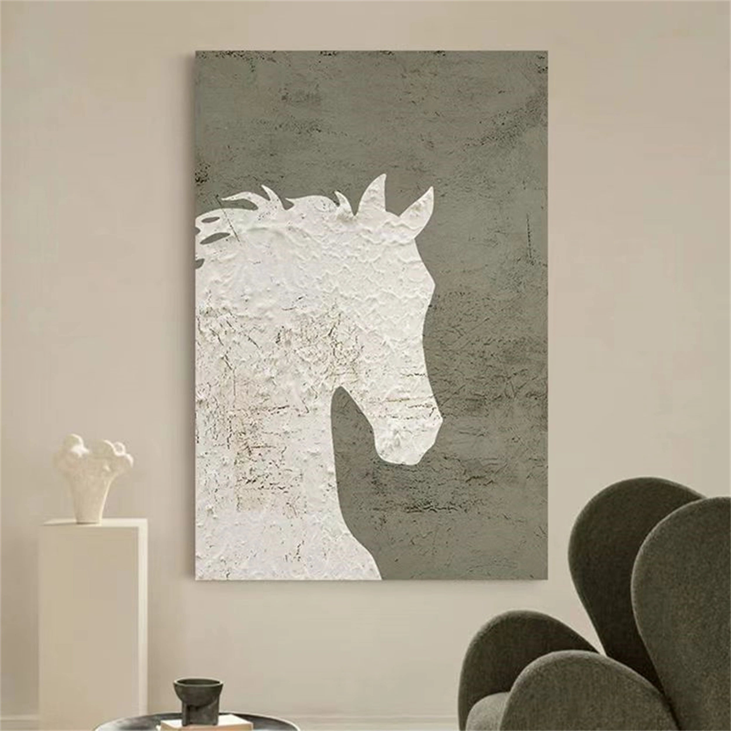 Colorful Horse Abstract Animal Wall Art #AL043