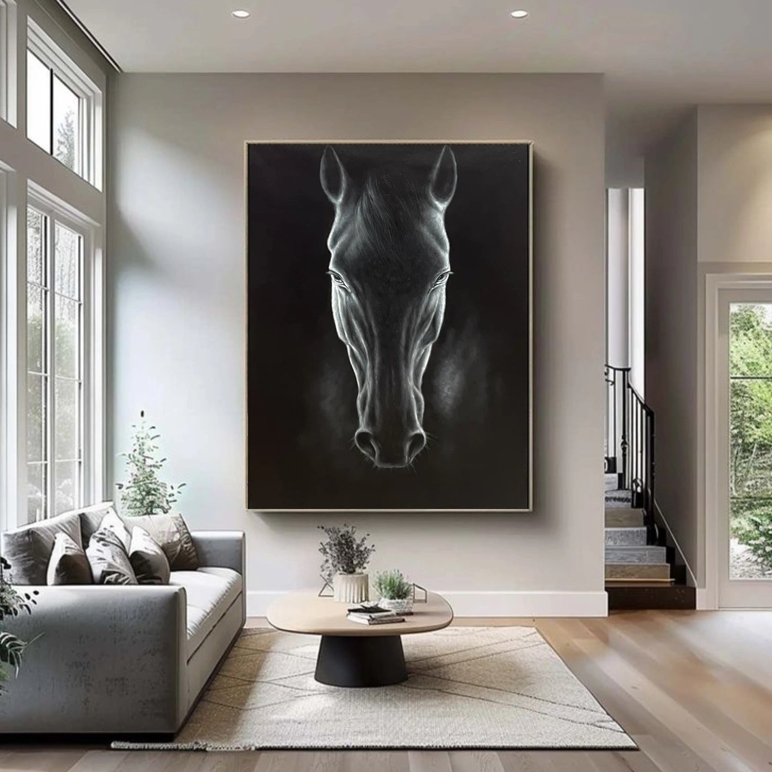 Abstract Animal Horse Wall Art #AL169