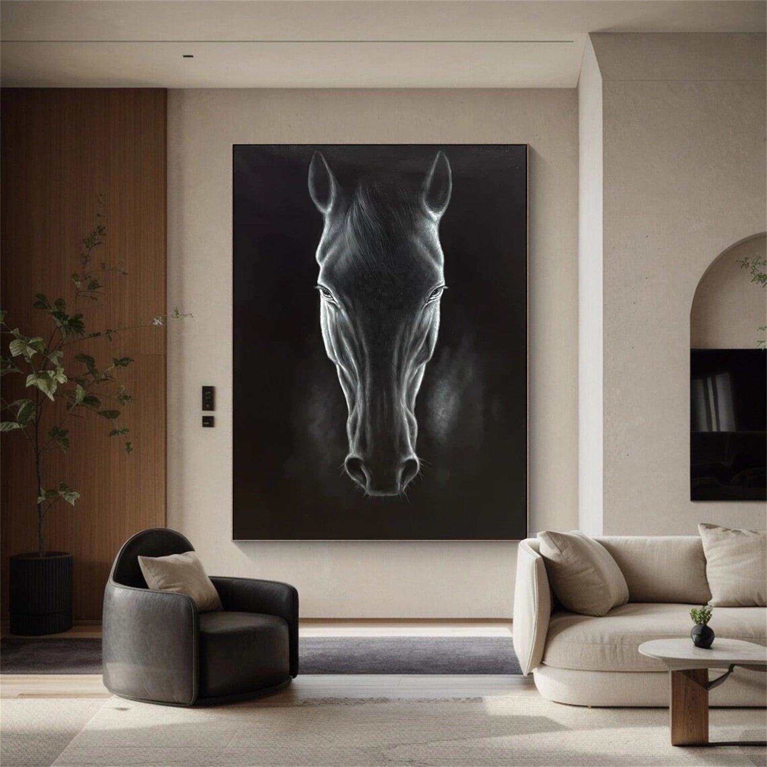 Abstract Animal Horse Wall Art #AL169