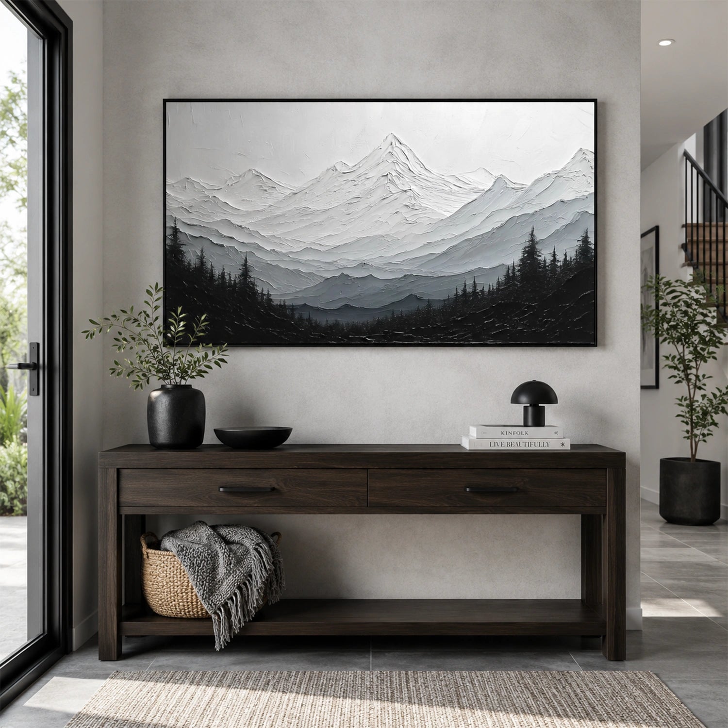 Abstract Mountain Canvas Art #MM415