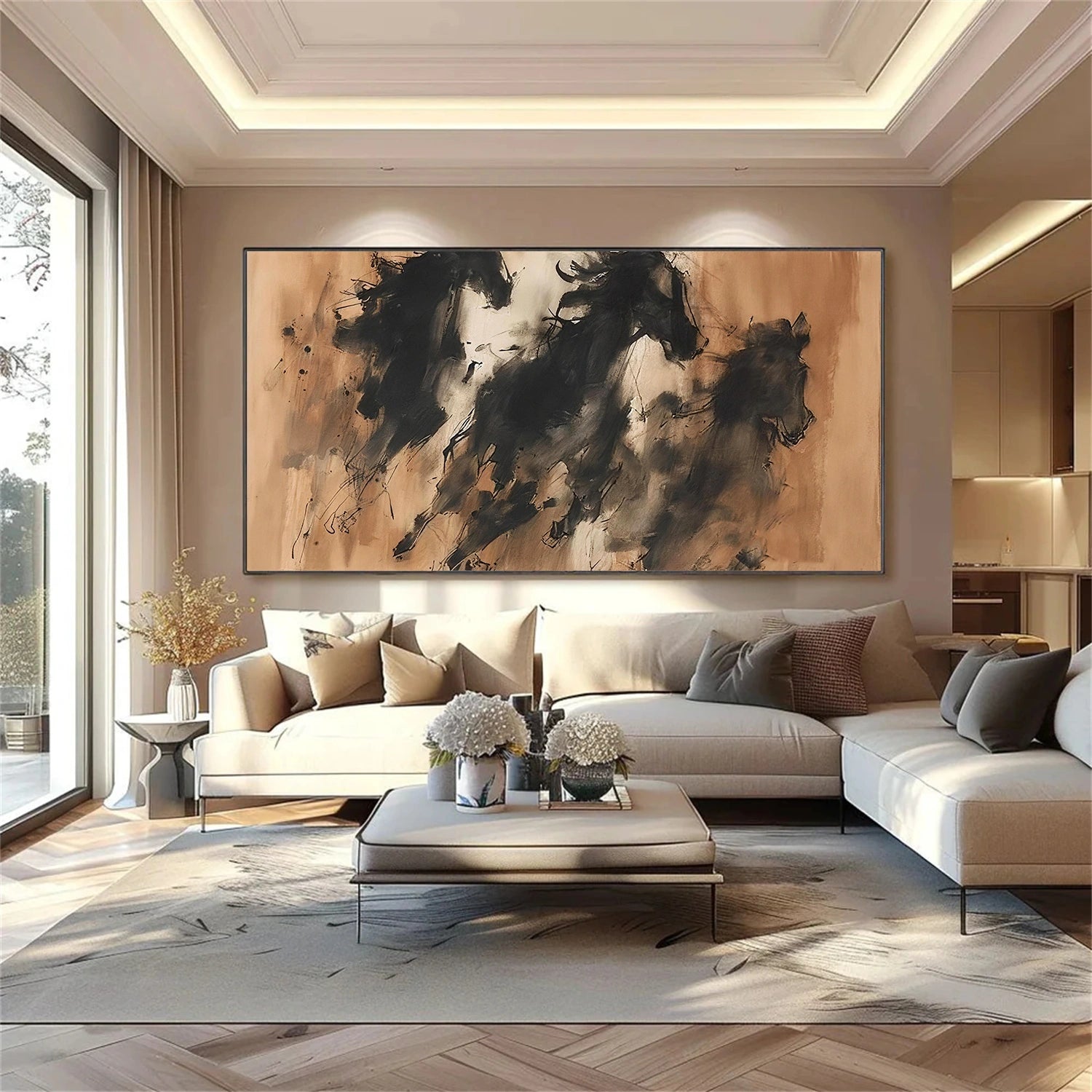 Abstract Animal Horse Wall Art #AL172