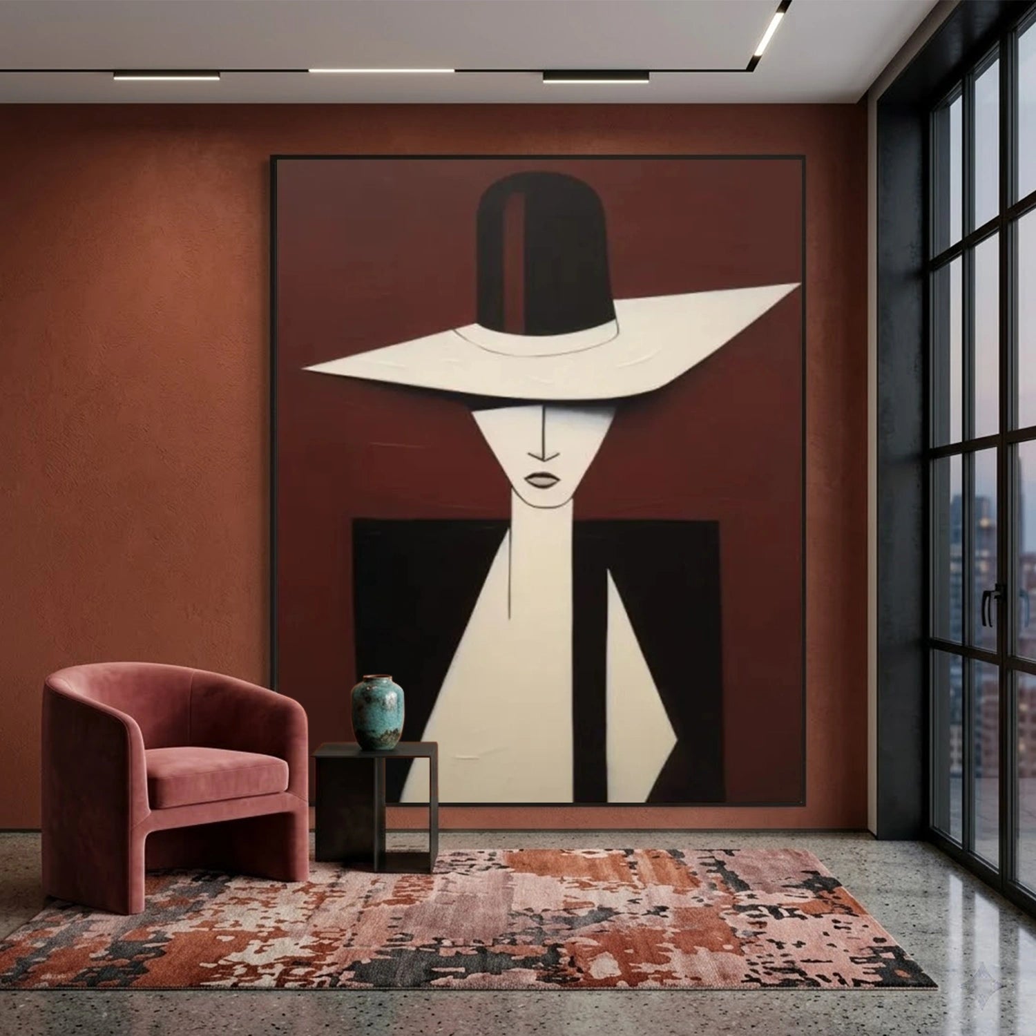 Abstract Portrait Wall Art #AP136