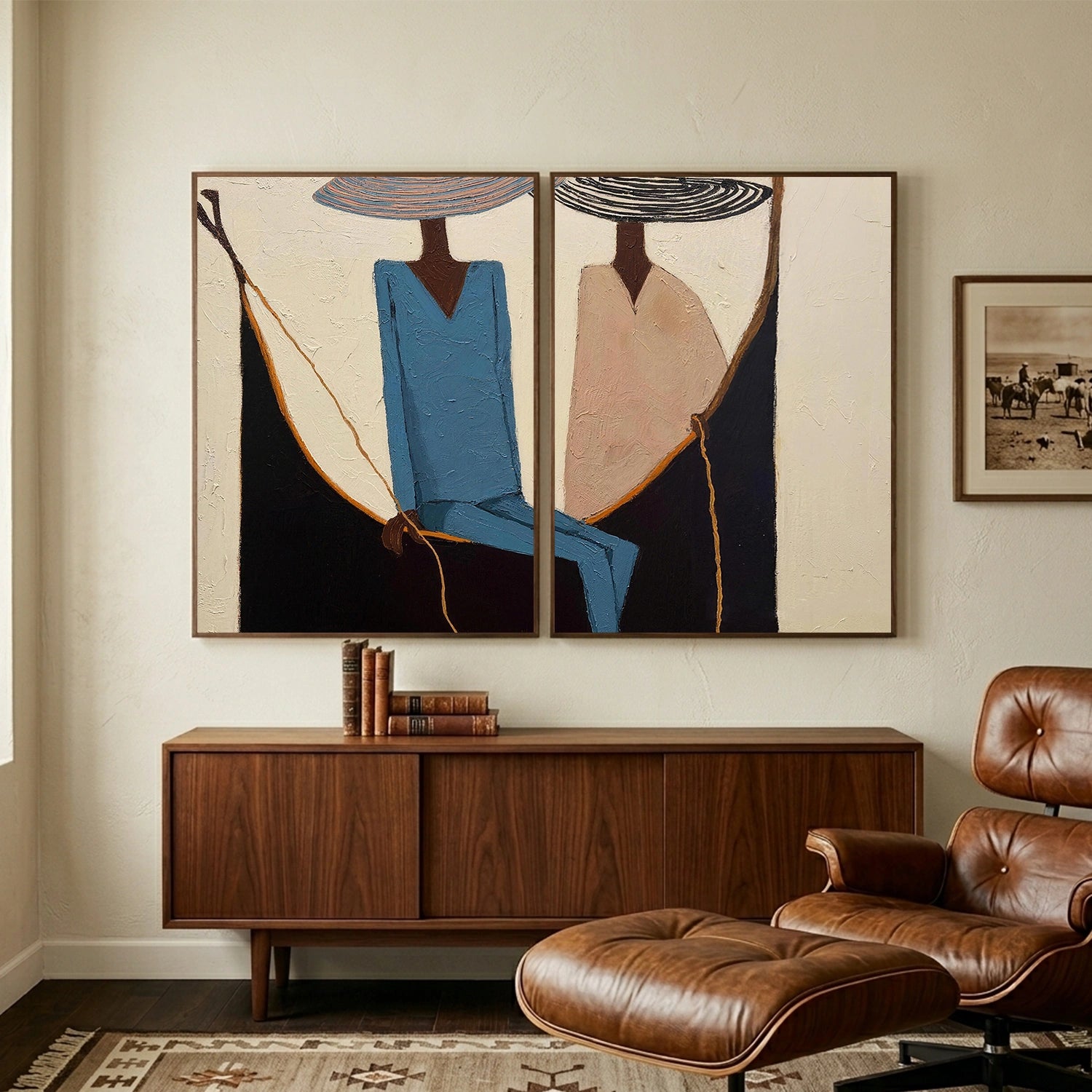 Vintage Americana Art Set of 2 #VA128