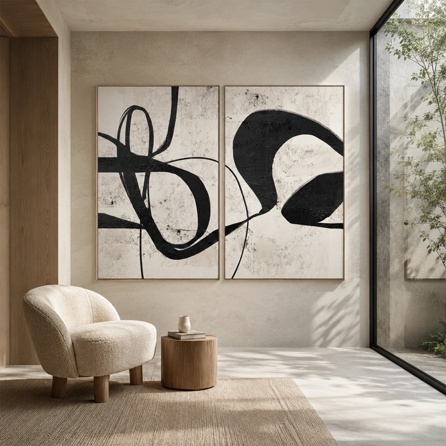 Wabi Sabi Canvas Art Set of 2 #WS1102