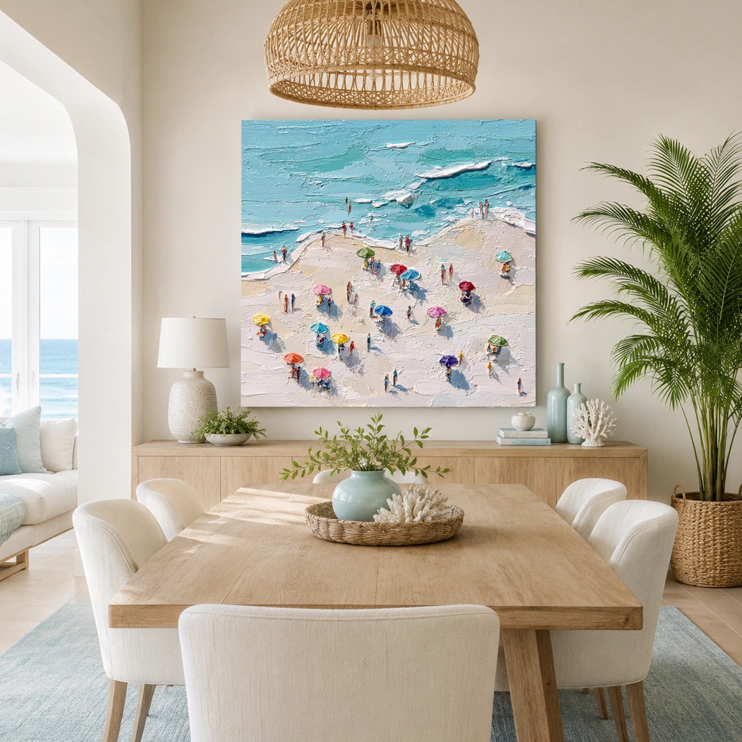 Sea & Sky Abstract Textured Wall Art #MS327