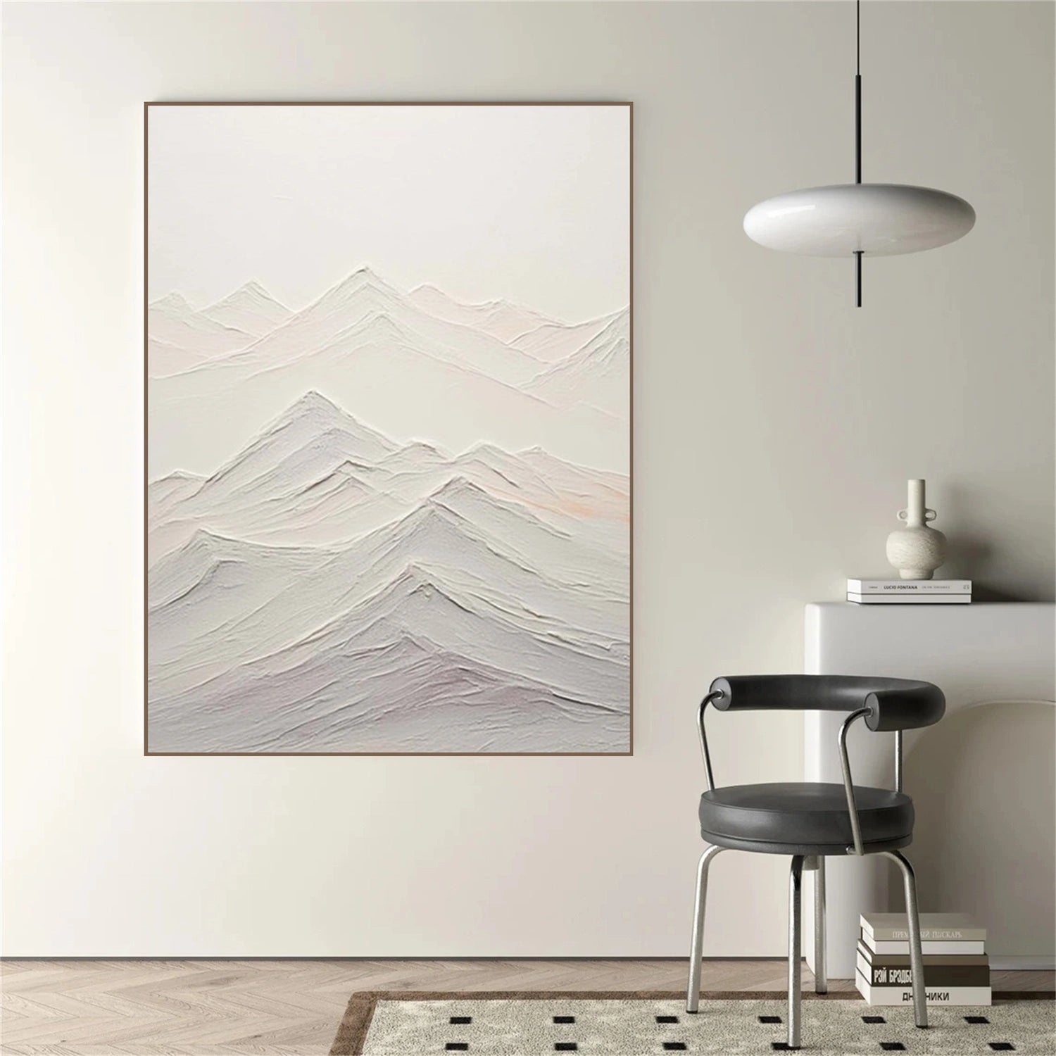 Minimalist Mountain Textured Canvas Art #MM330