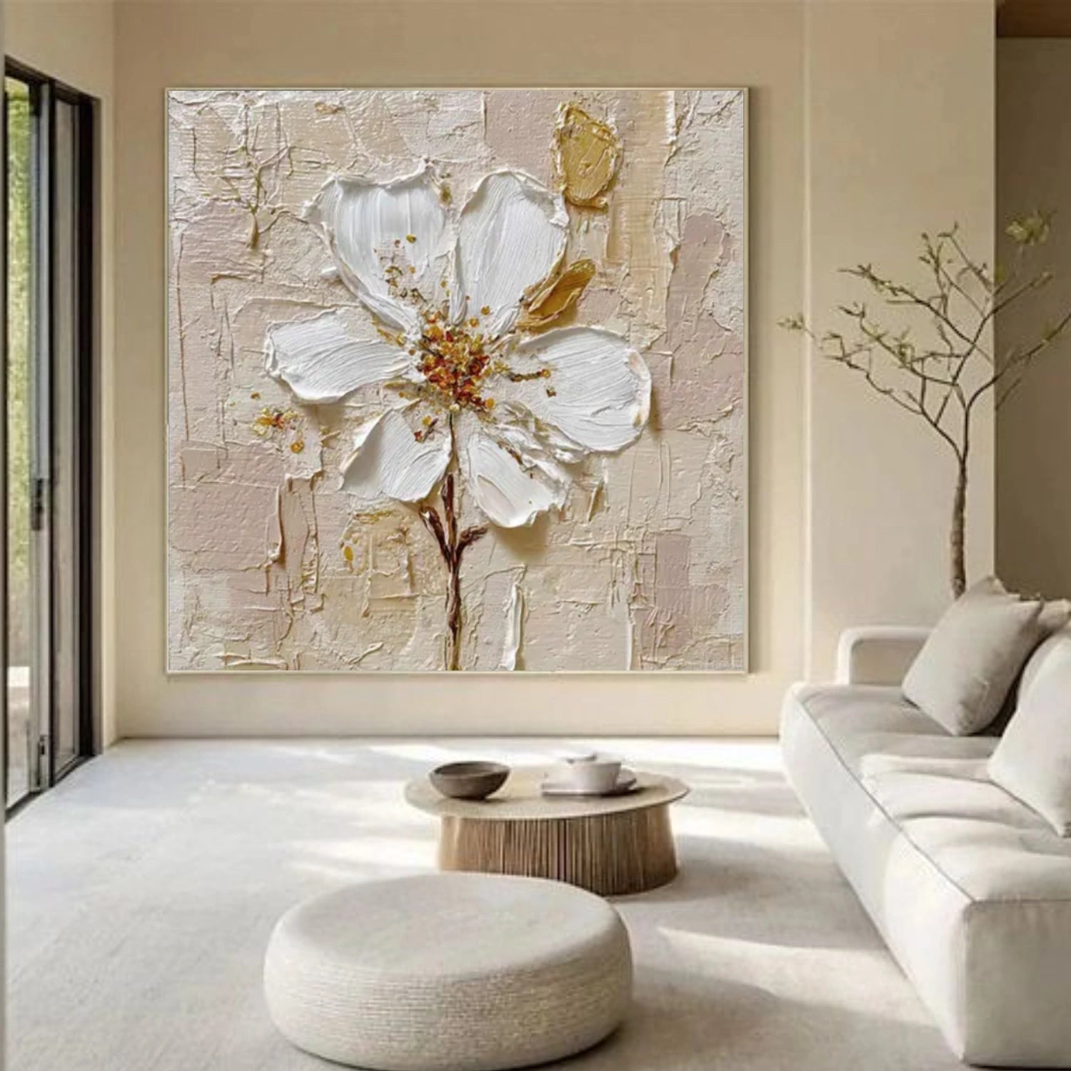 Flower & Tree Abstract Textured Wall Art #ML167