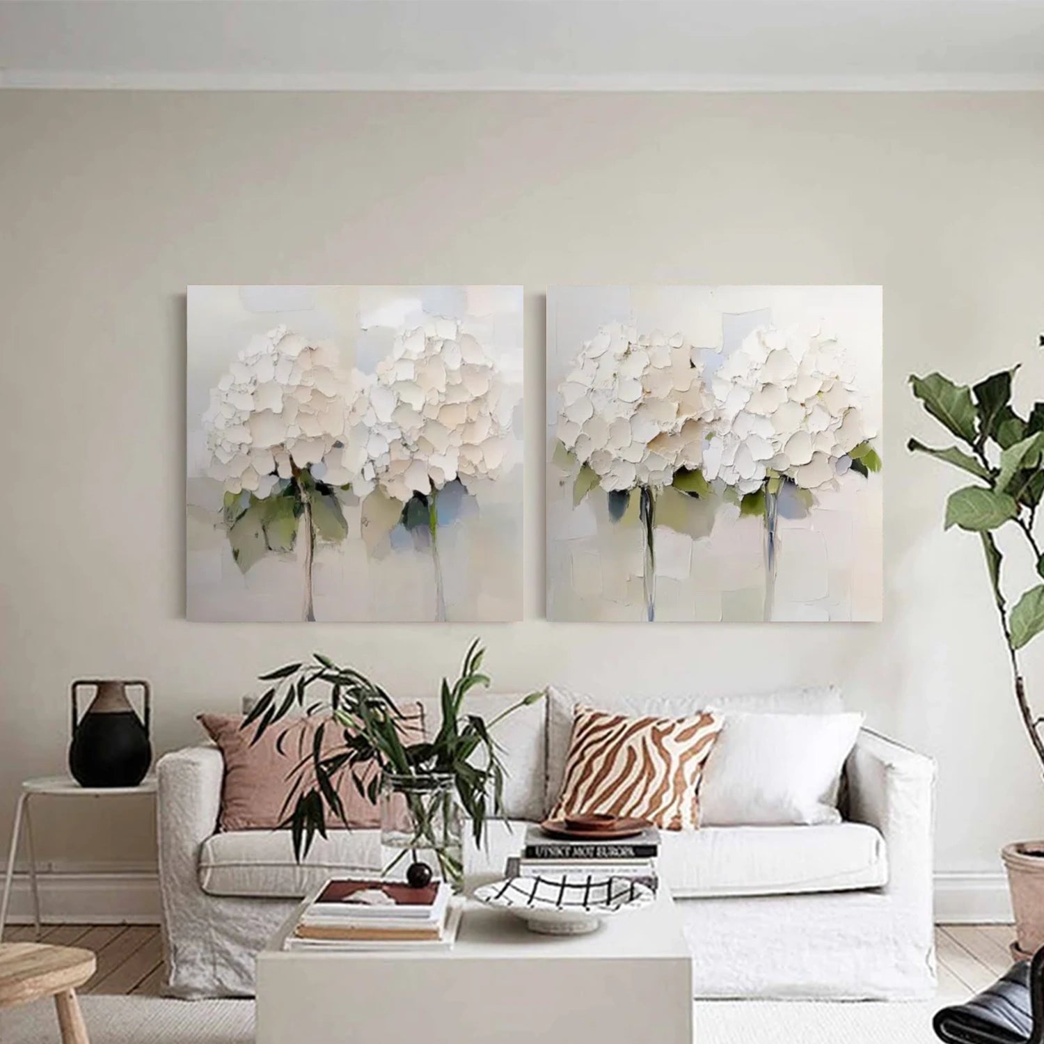 Flower & Tree Abstract Textured Wall Art #ML146