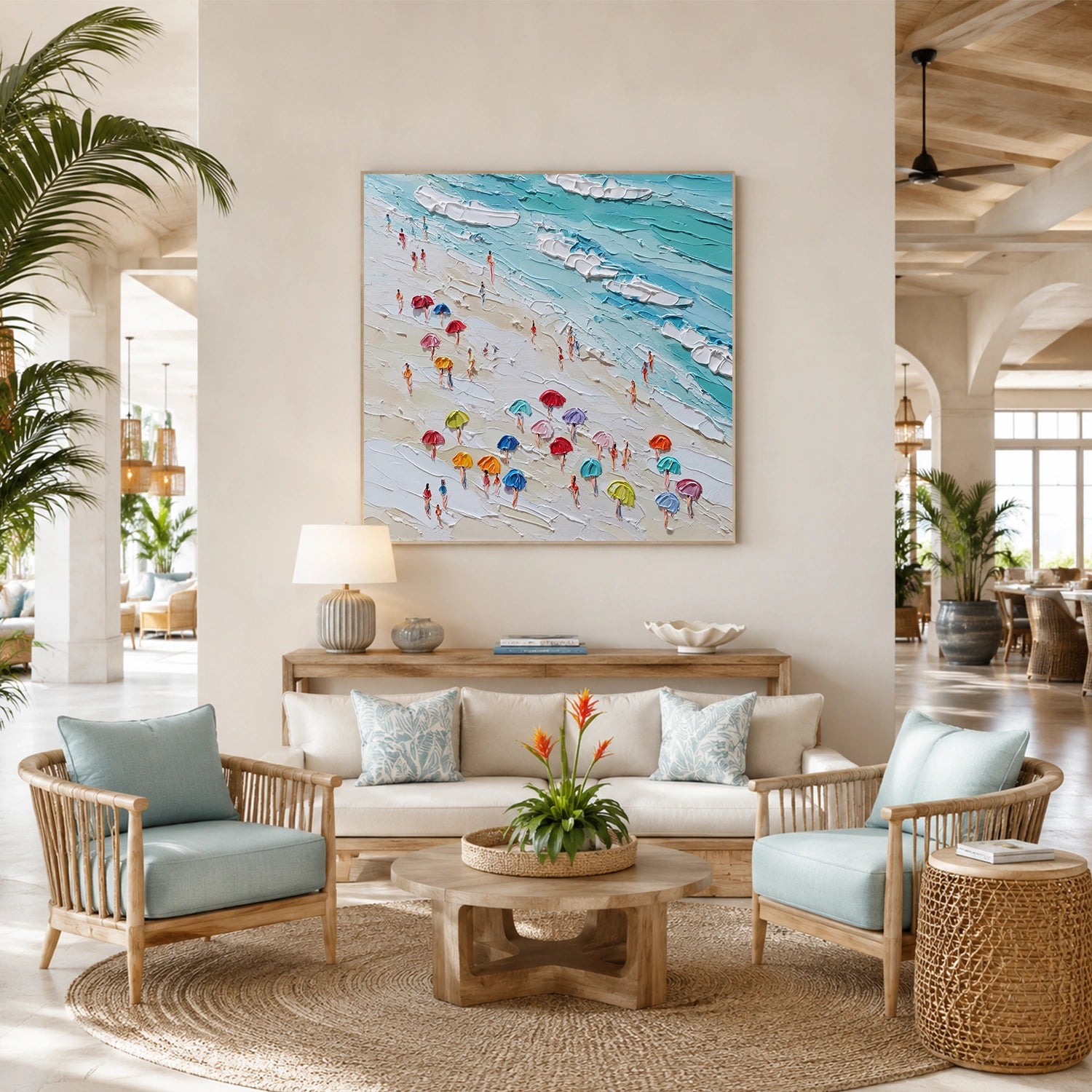 Sea & Sky Abstract Textured Wall Art #MS328