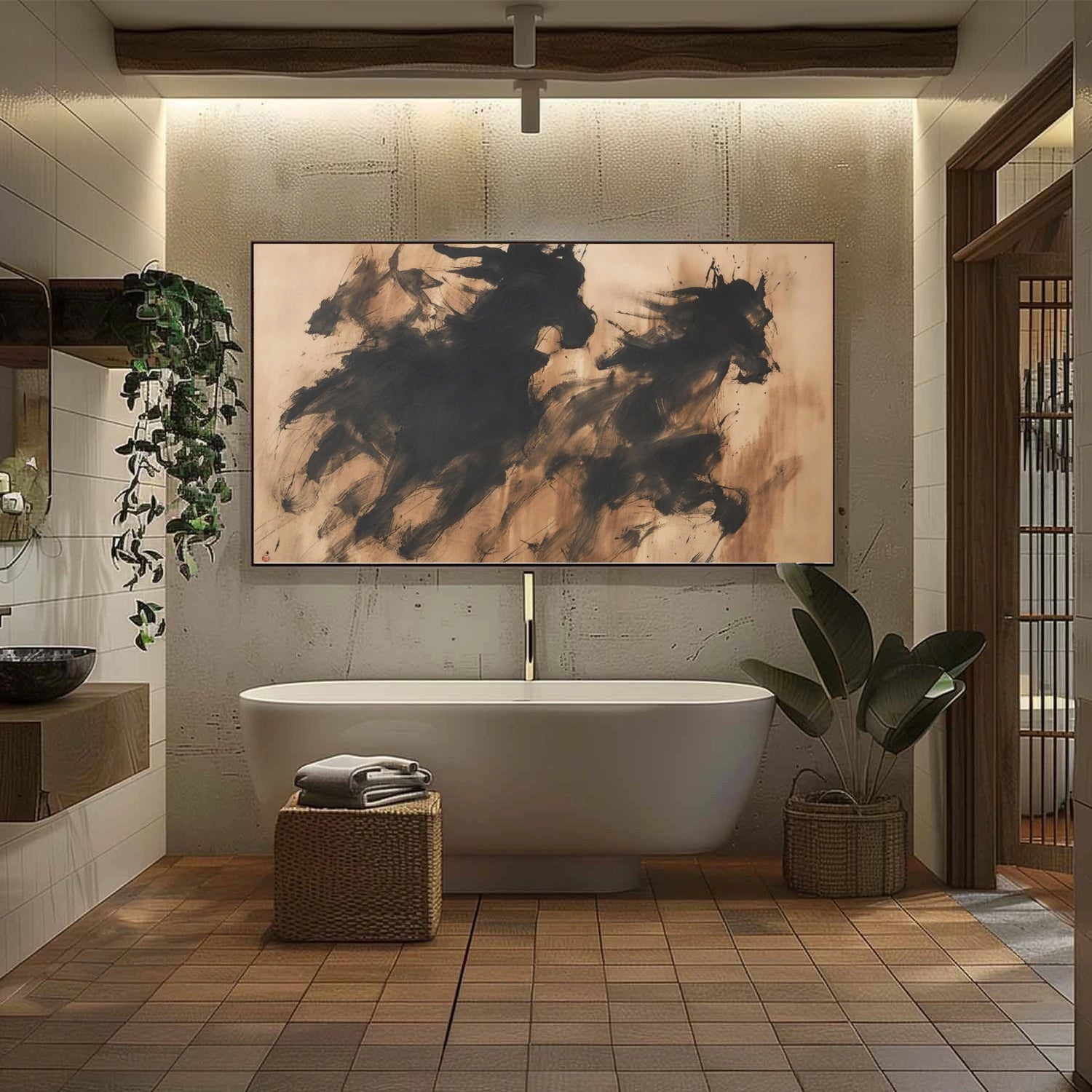 Abstract Animal Horse Wall Art #AL173