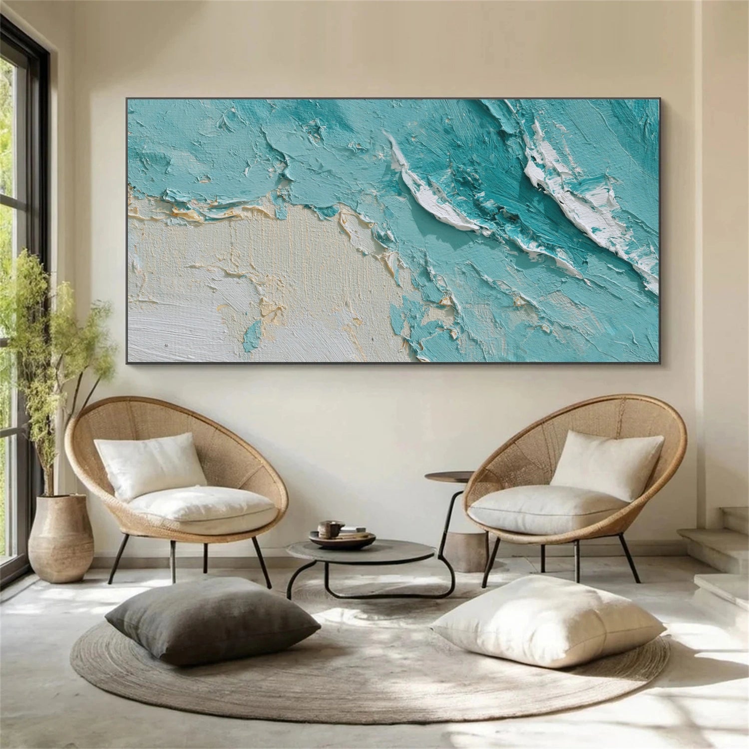 Sea & Sky Abstract Textured Wall Art #MS154