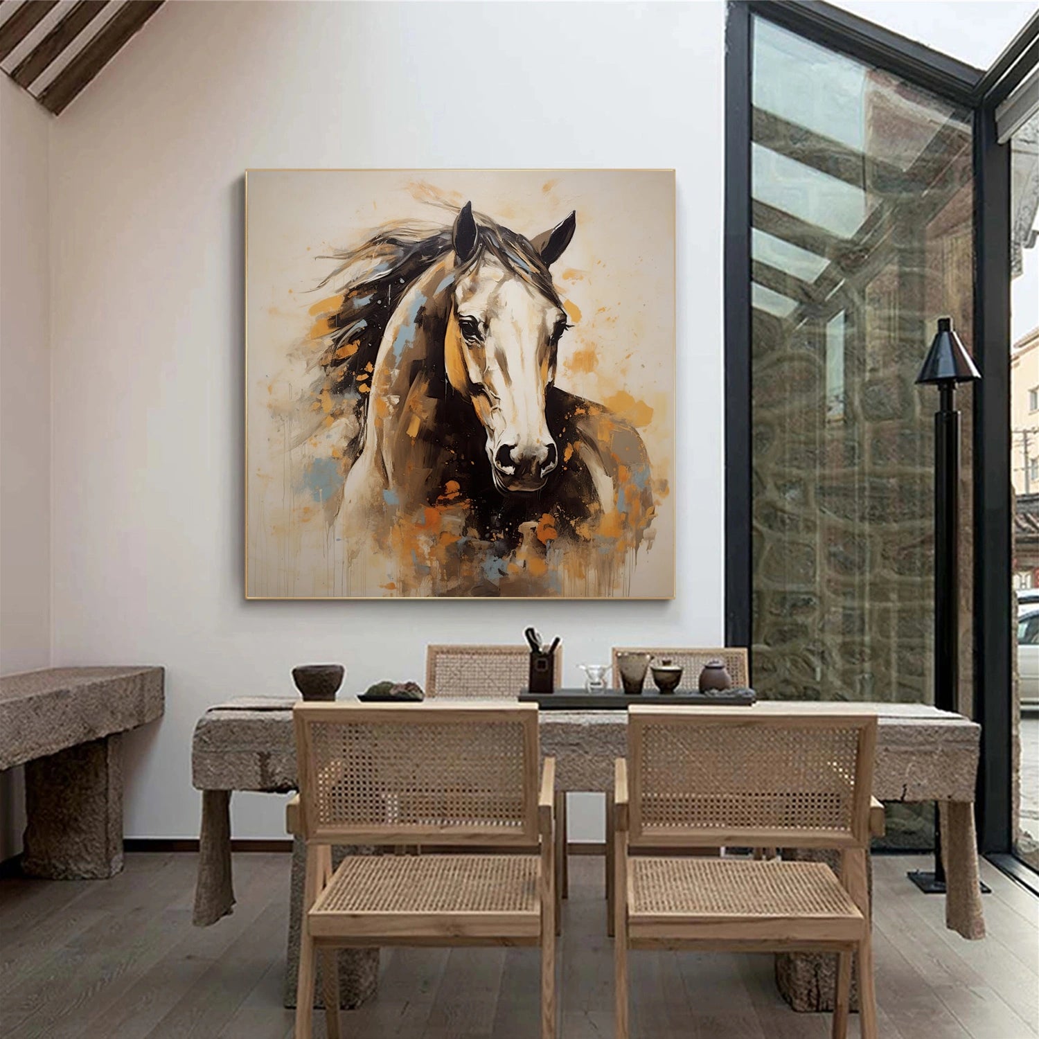Abstract Animal Horse Wall Art #AL105
