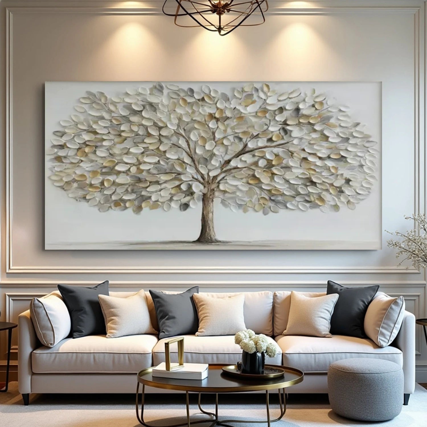 Flower & Tree Abstract Textured Wall Art #ML148