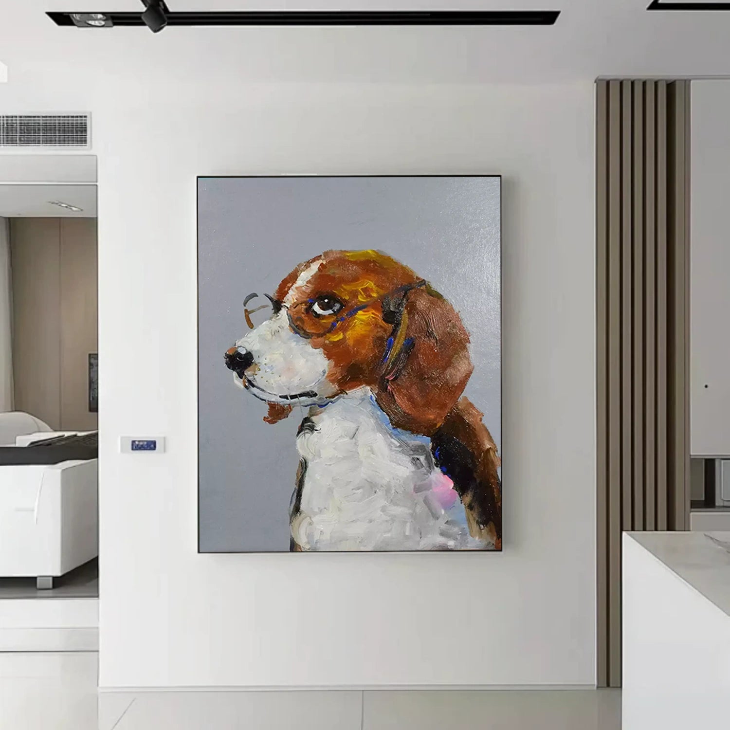 Abstract Animal Dog Wall Art #AL101