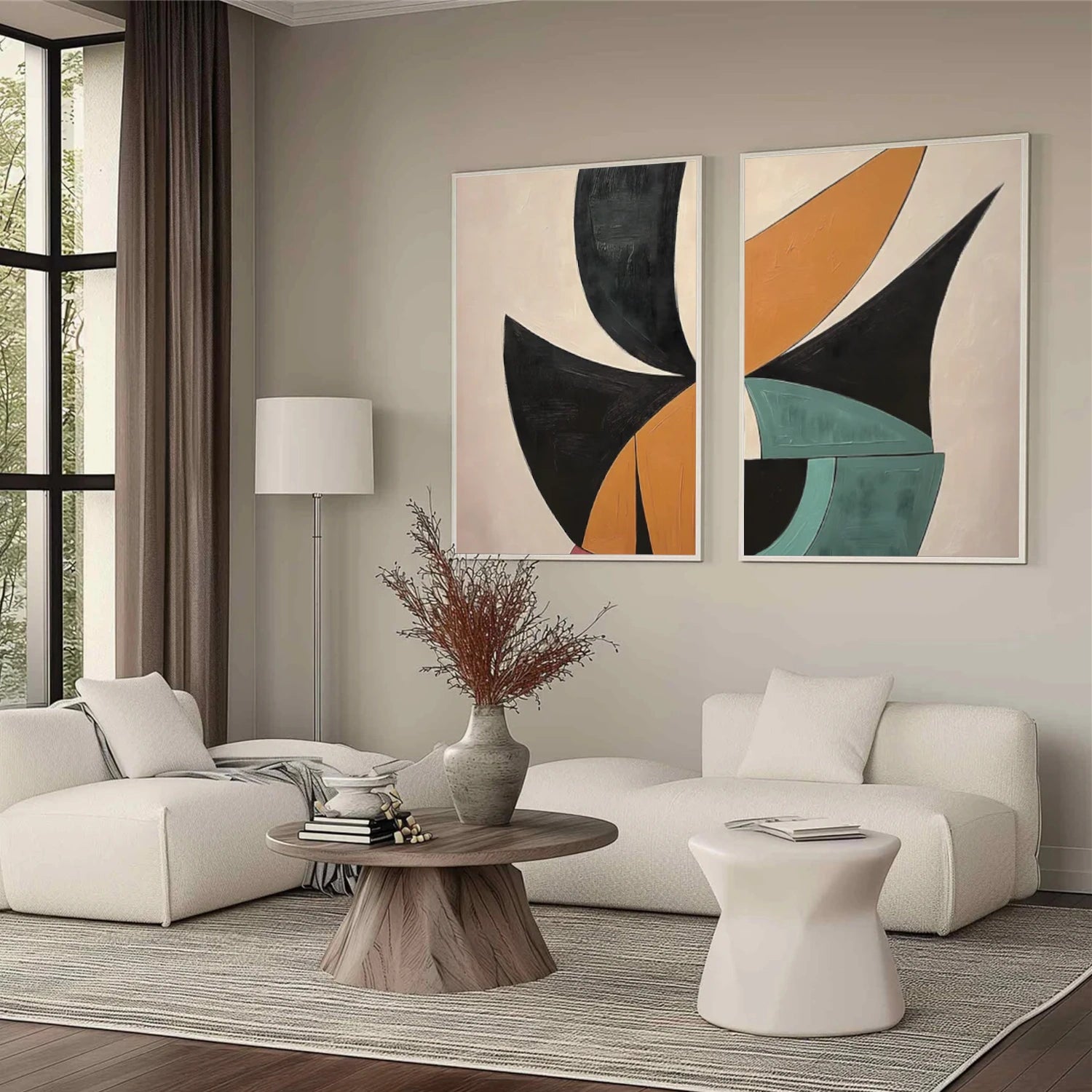 Abstract Canvas Art Set of 2 #WS728