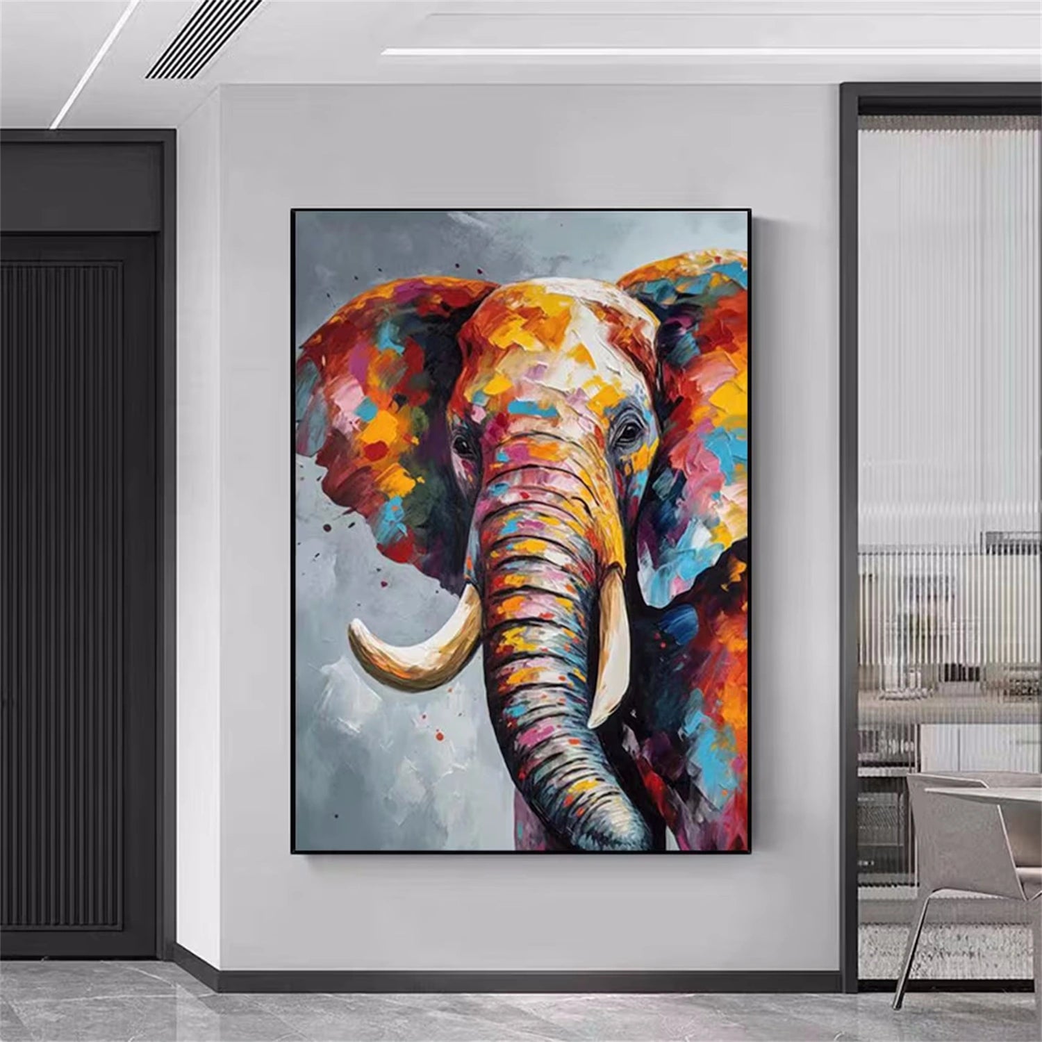 Colorful Abstract Animal Wall Art #AL092