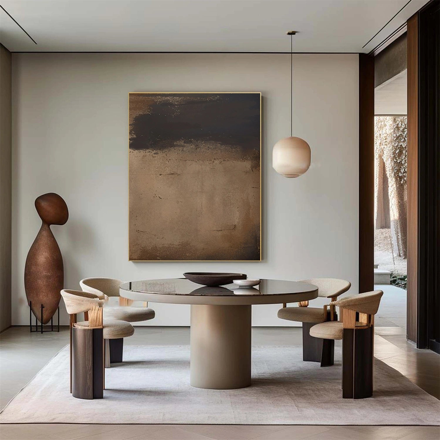 Beige and Brown Abstract Tranquility #WS520