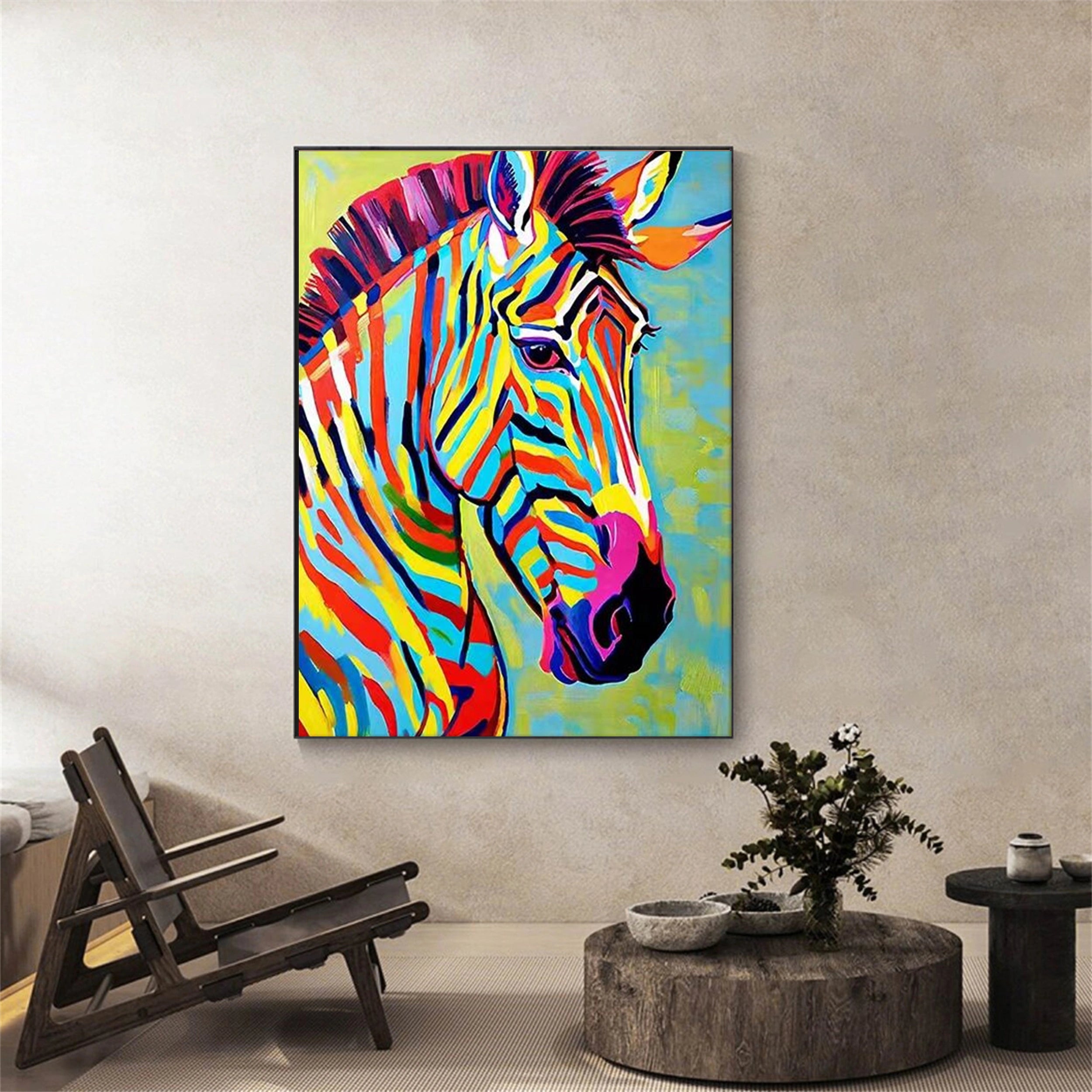 Colorful Horse Abstract Animal Wall Art #AL021