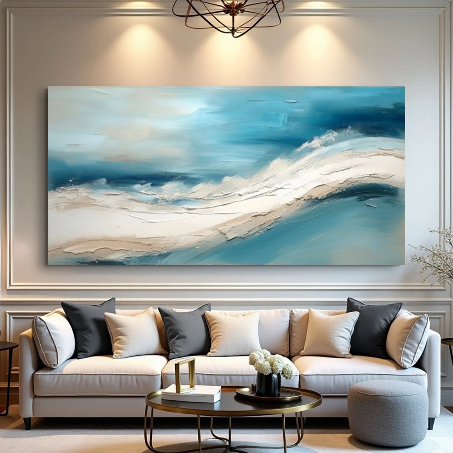 Sea & Sky Abstract Textured Wall Art #MS179