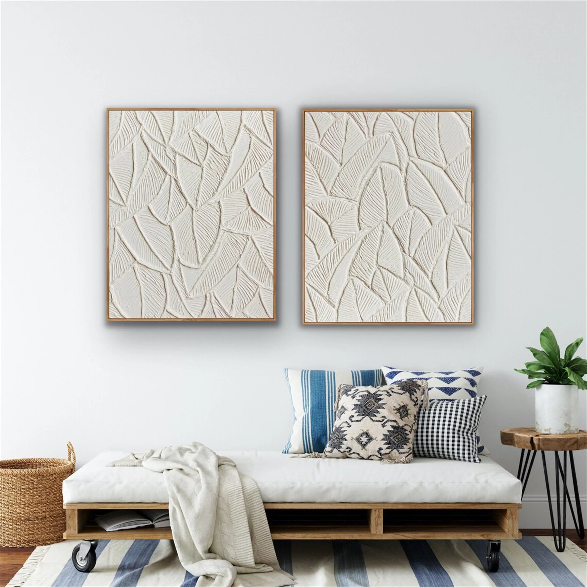 Flower & Tree Abstract Textured Wall Art  #ML032