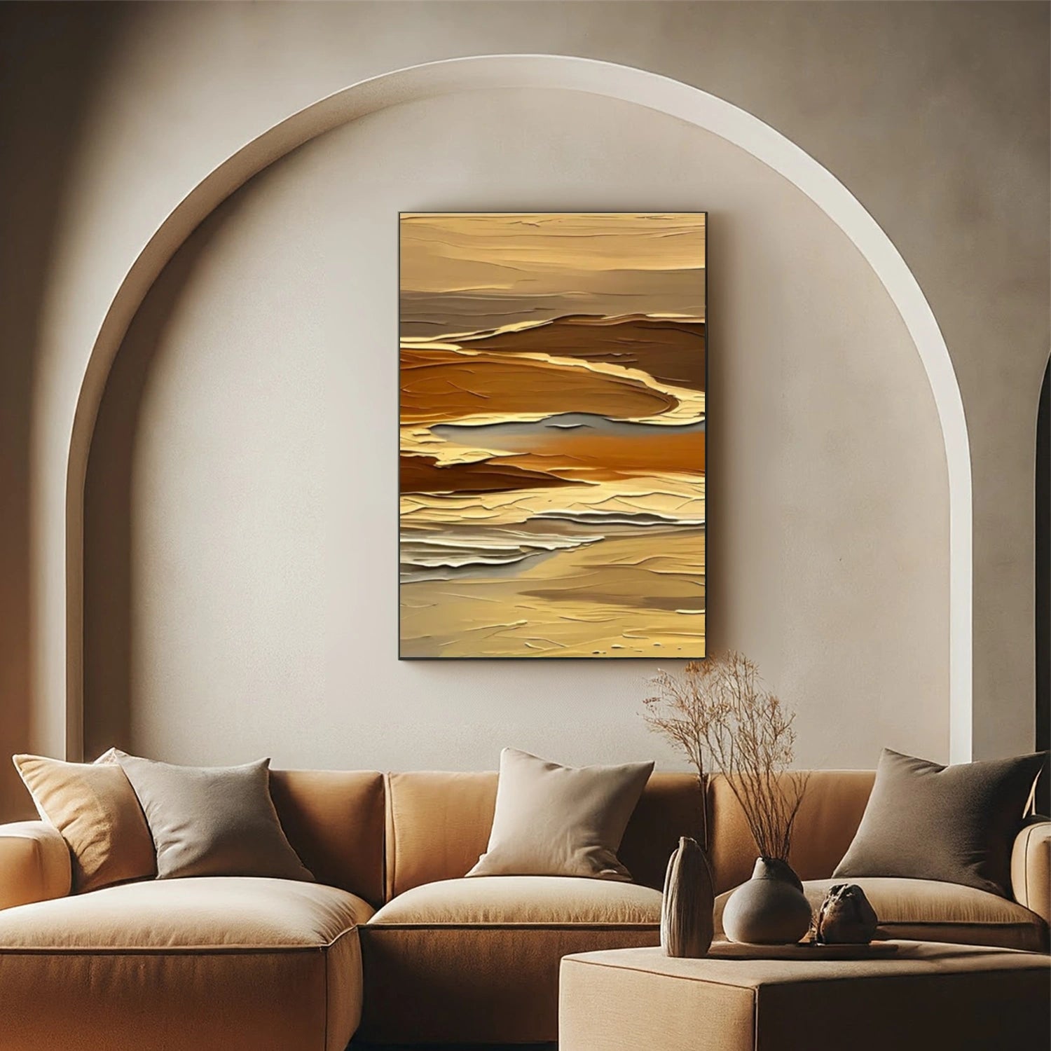 Abstract Mountain Canvas Art #MM277