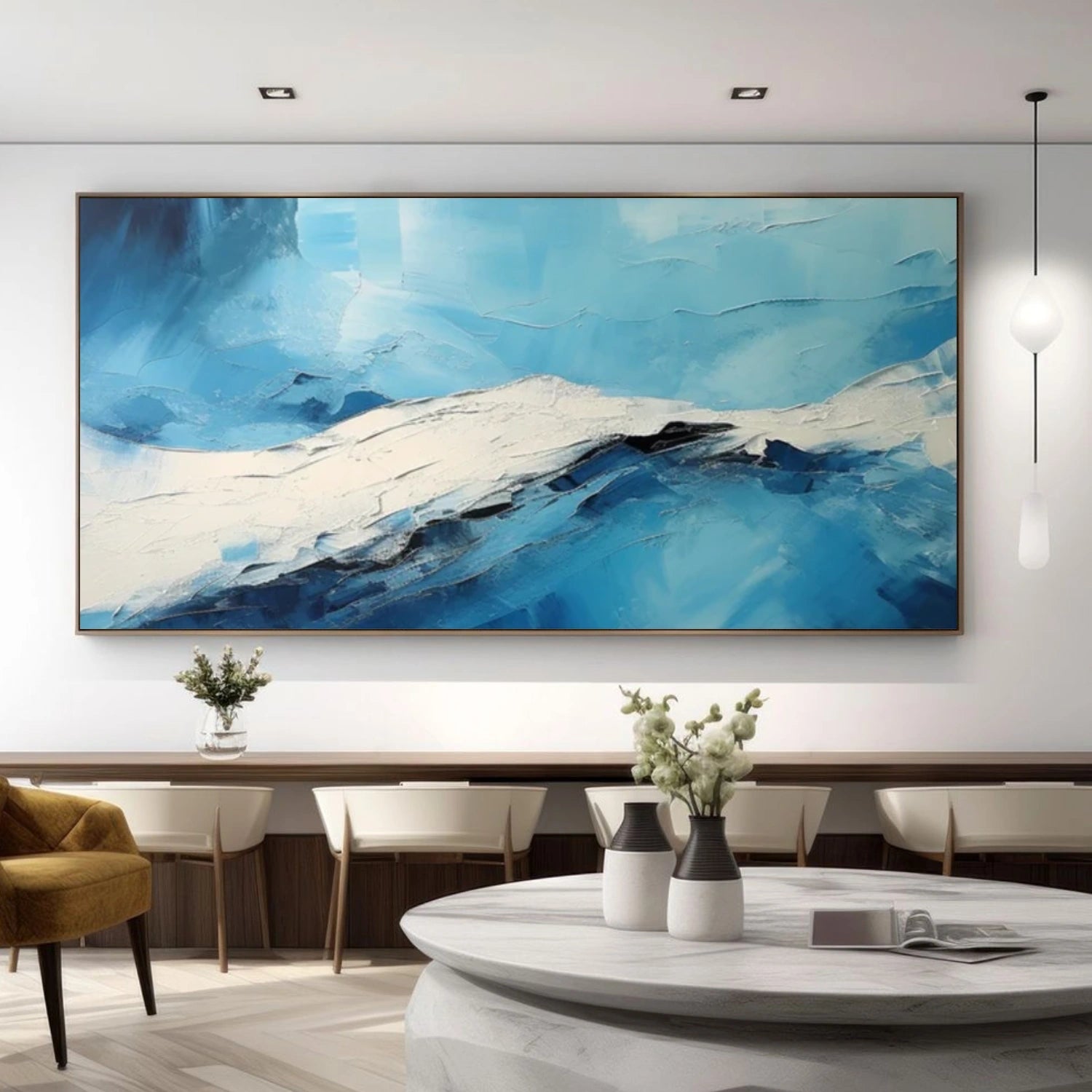Sea & Sky Abstract Textured Wall Art #MS181