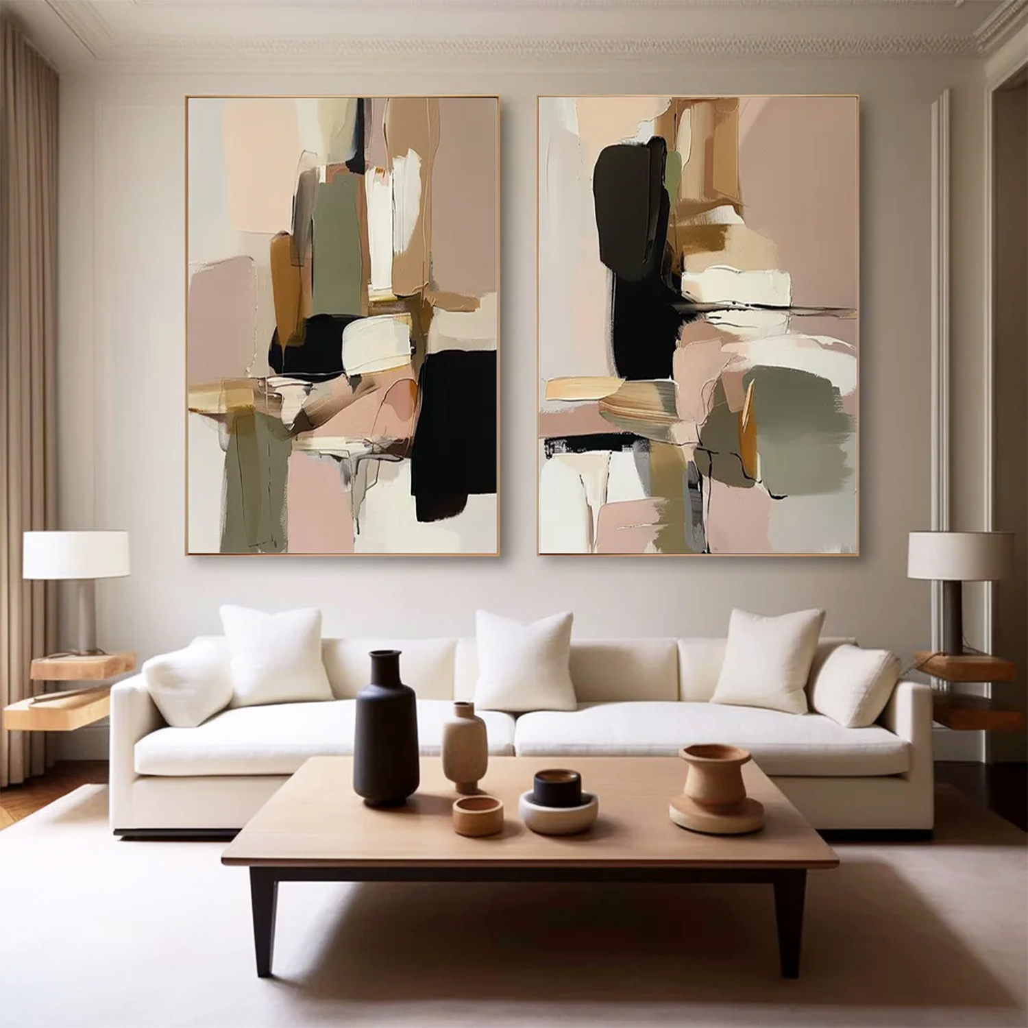 Abstract Canvas Art Set of 2 #WS662