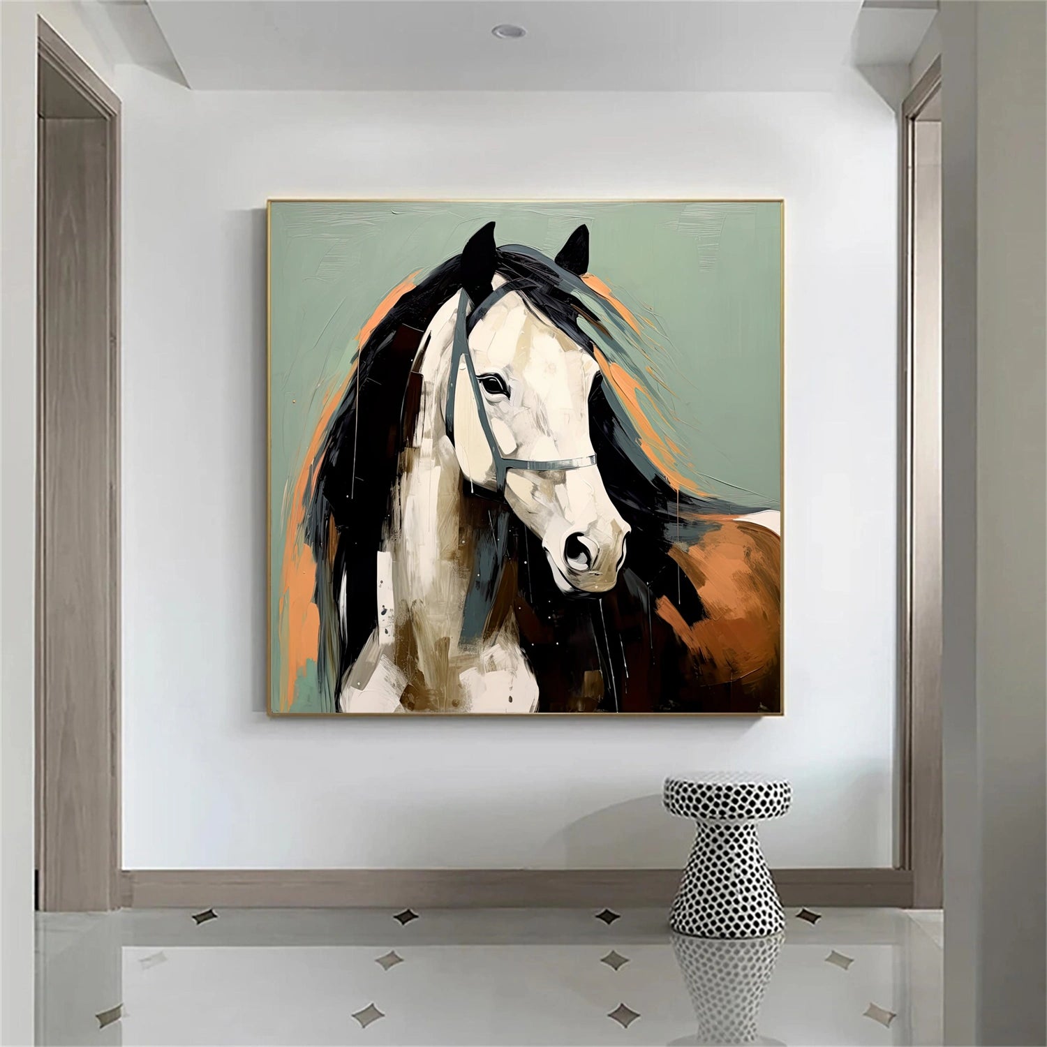 Abstract Animal Horse Wall Art #AL106