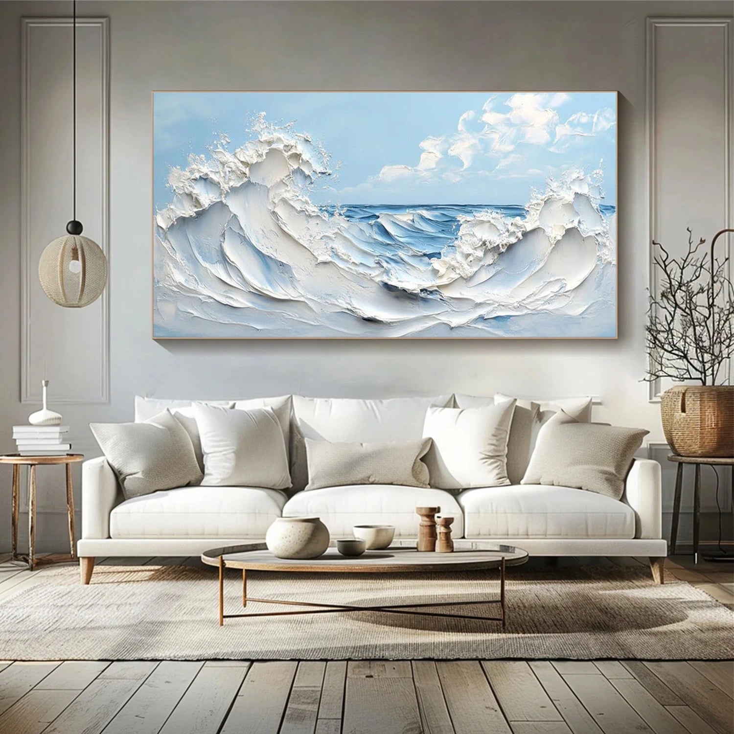 Sea & Sky Abstract Textured Wall Art #MS275