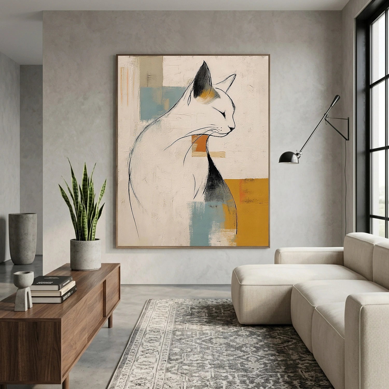 Abstract Animal Cat Wall Art #AL208