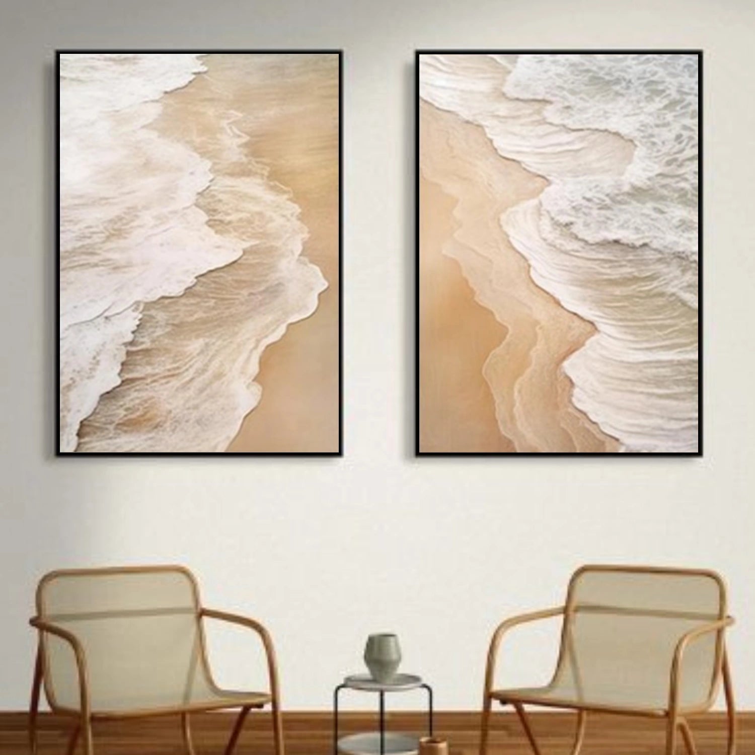 Sea & Sky Abstract Textured Wall Art Set of 2 #MS218