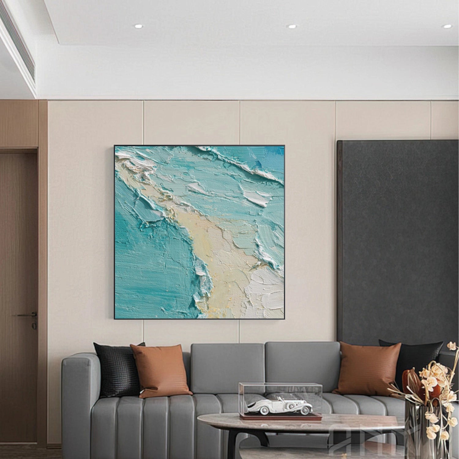 Sea & Sky Abstract Textured Wall Art #MS157