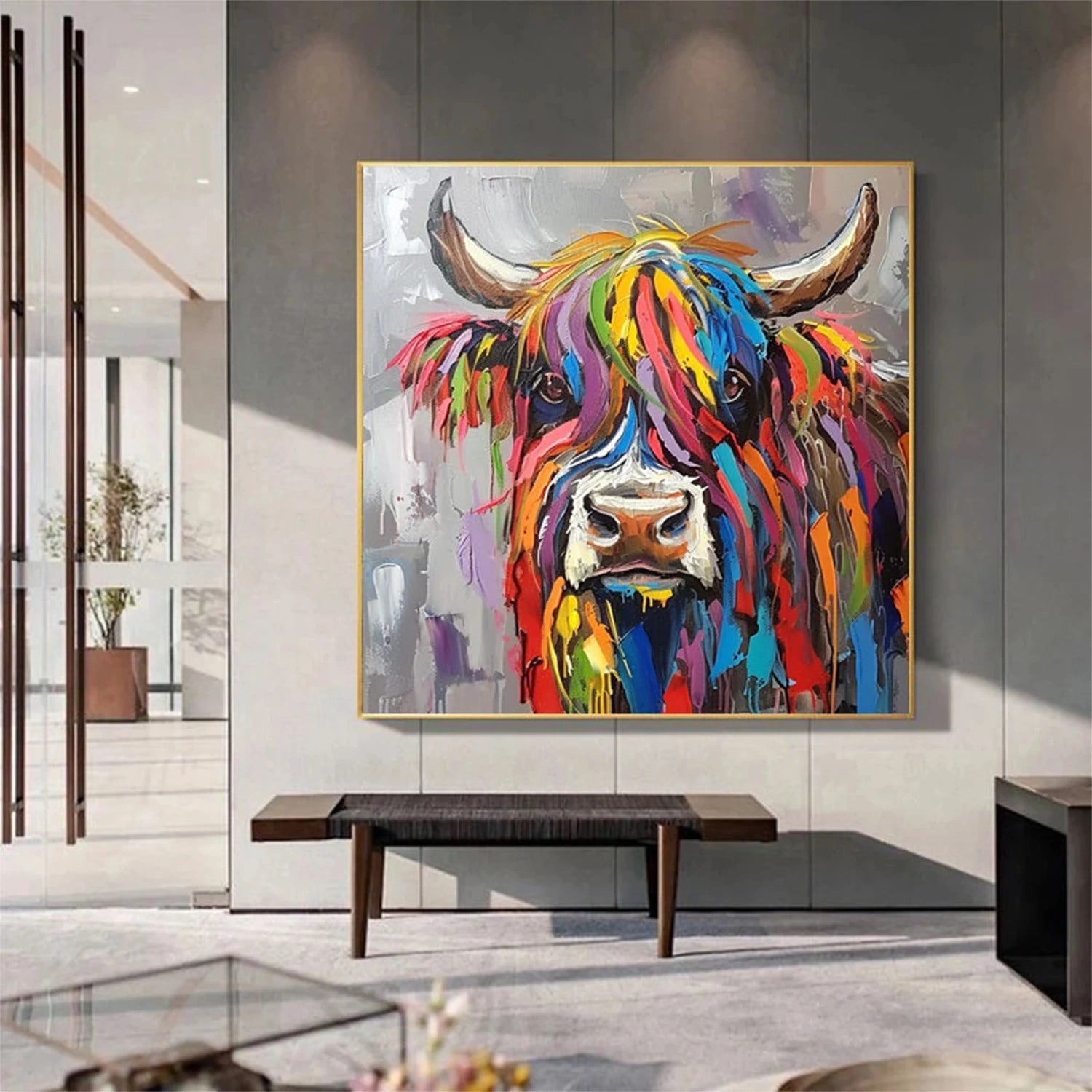 Colorful Abstract Animal Wall Art #AL089