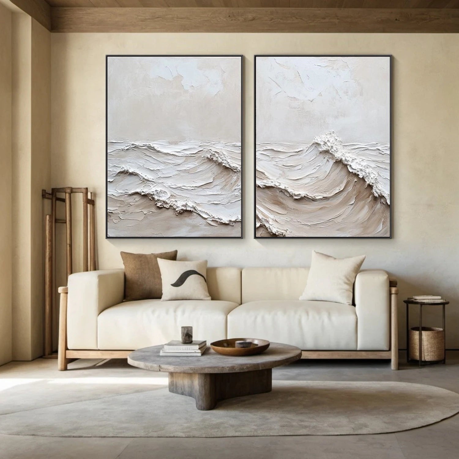 Sea & Sky Abstract Textured Wall Art Set of 2 #MS202